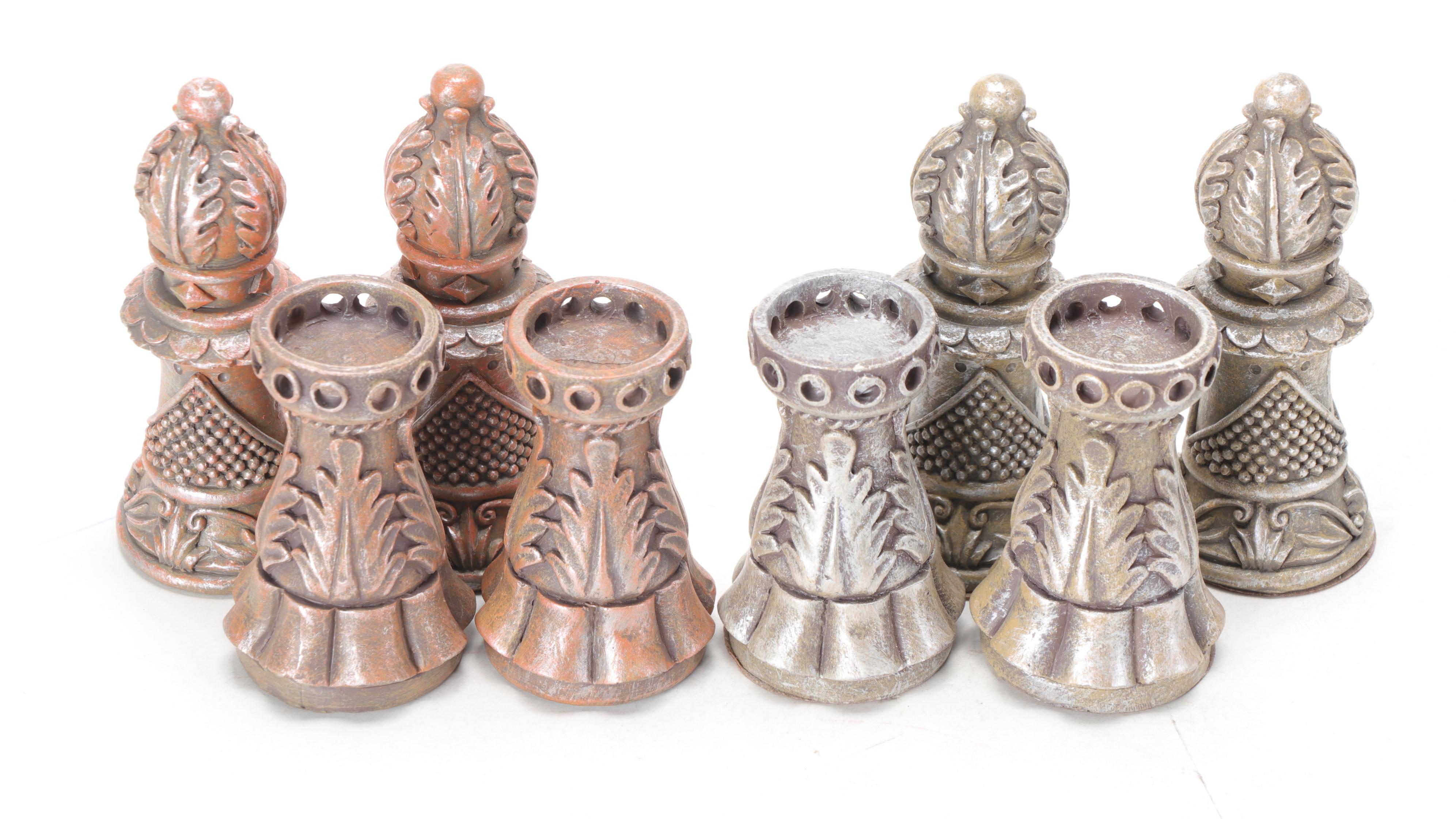 Polyresin Baroque Chess Set with Drawers