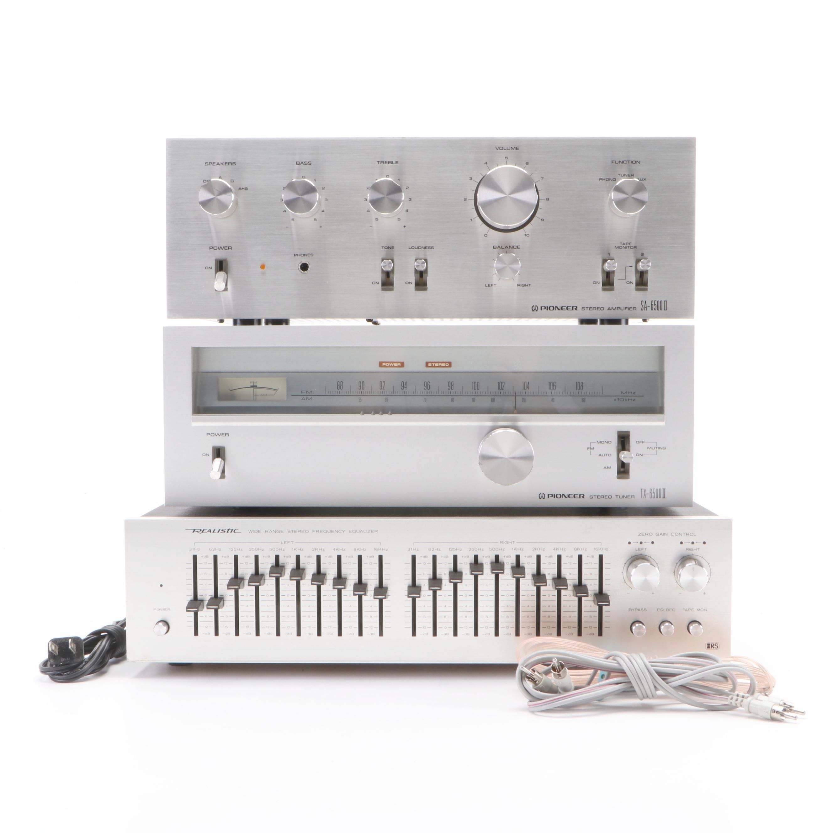 Pioneer Stereo Tuner and Amplifier with Realistic Equilizer, 1970s