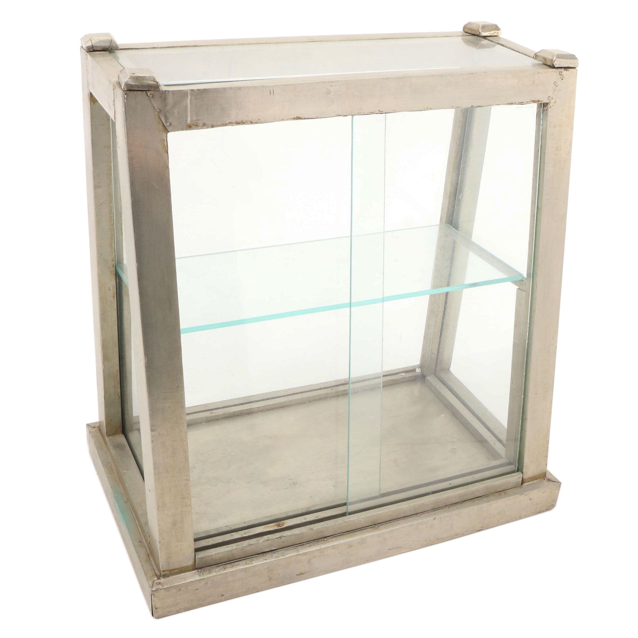 Metal and Glass Countertop Display Cabinet, Early to Mid 20th Century