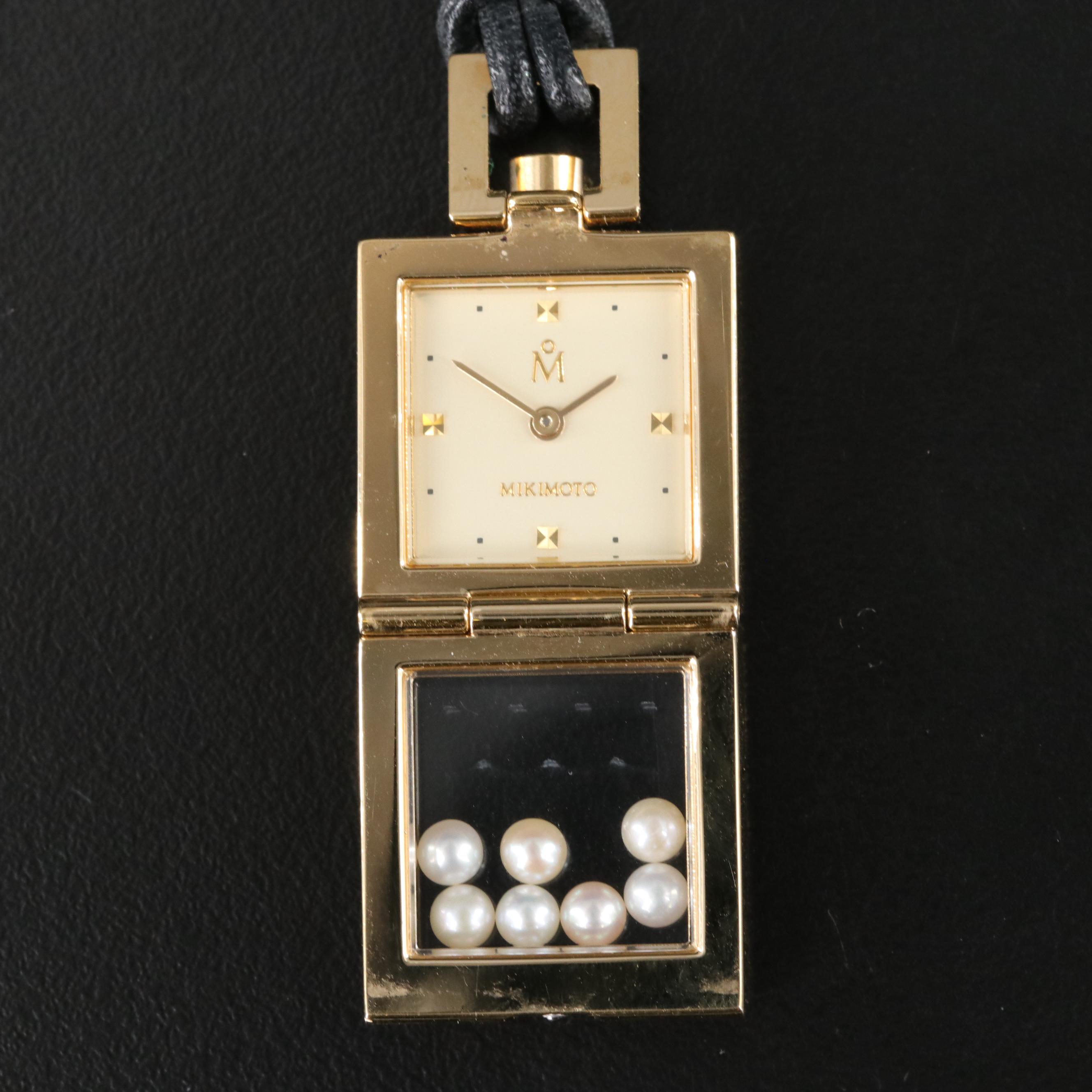 Mikimoto Quartz Pendant Watch