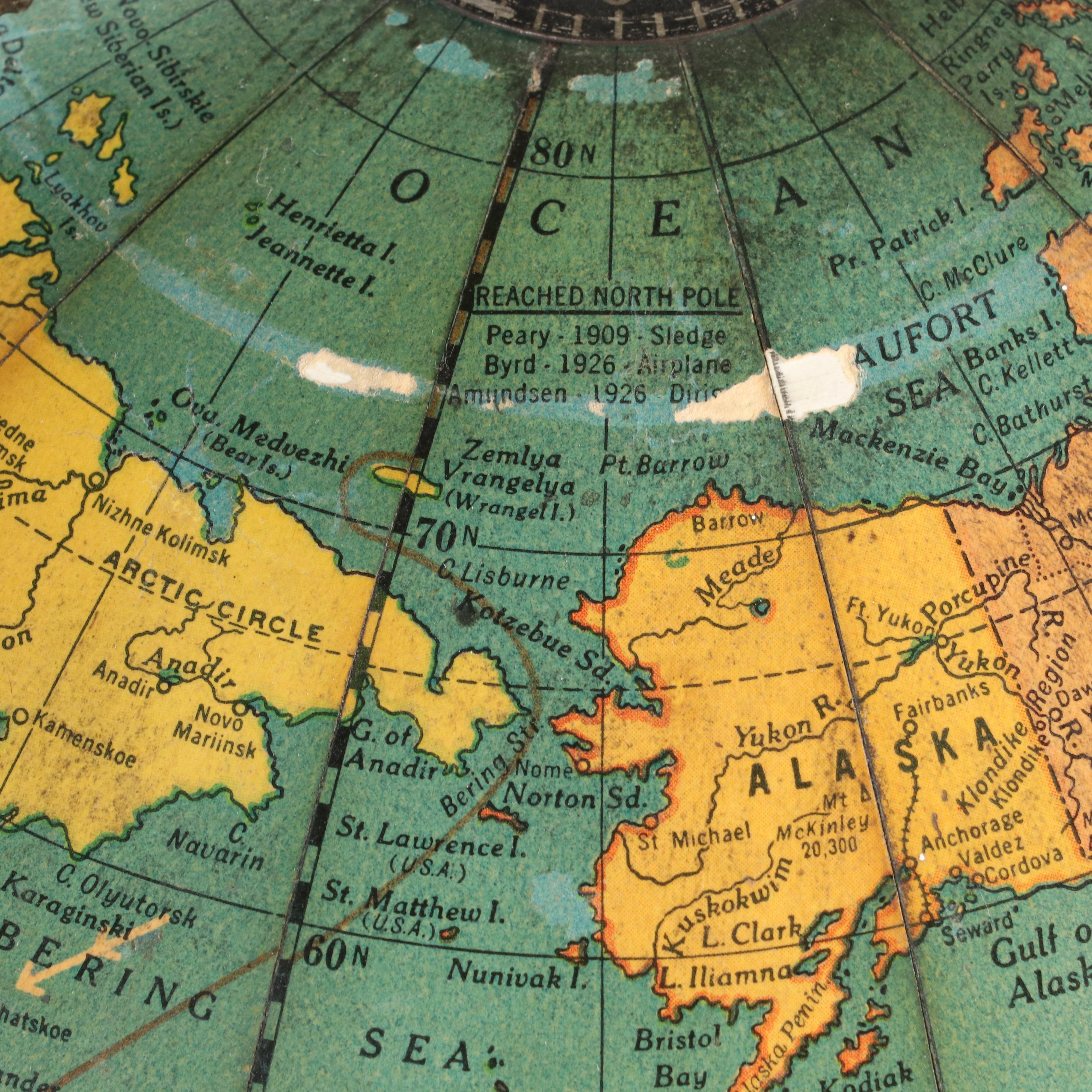 Cram's Unrivaled Terrestrial Standing Globe, Mid-20th Century