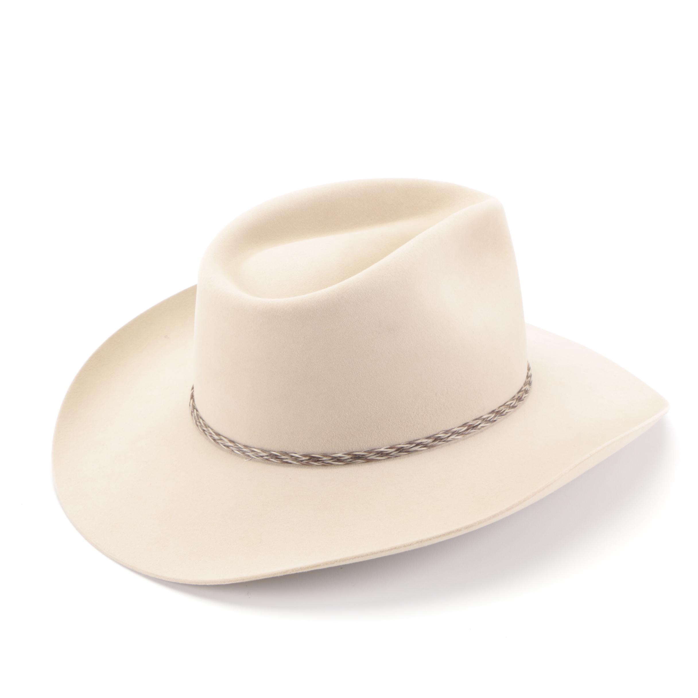 Stetson Drifter Western Hat in Silver Belly 4X Beaver Fur Felt with Box