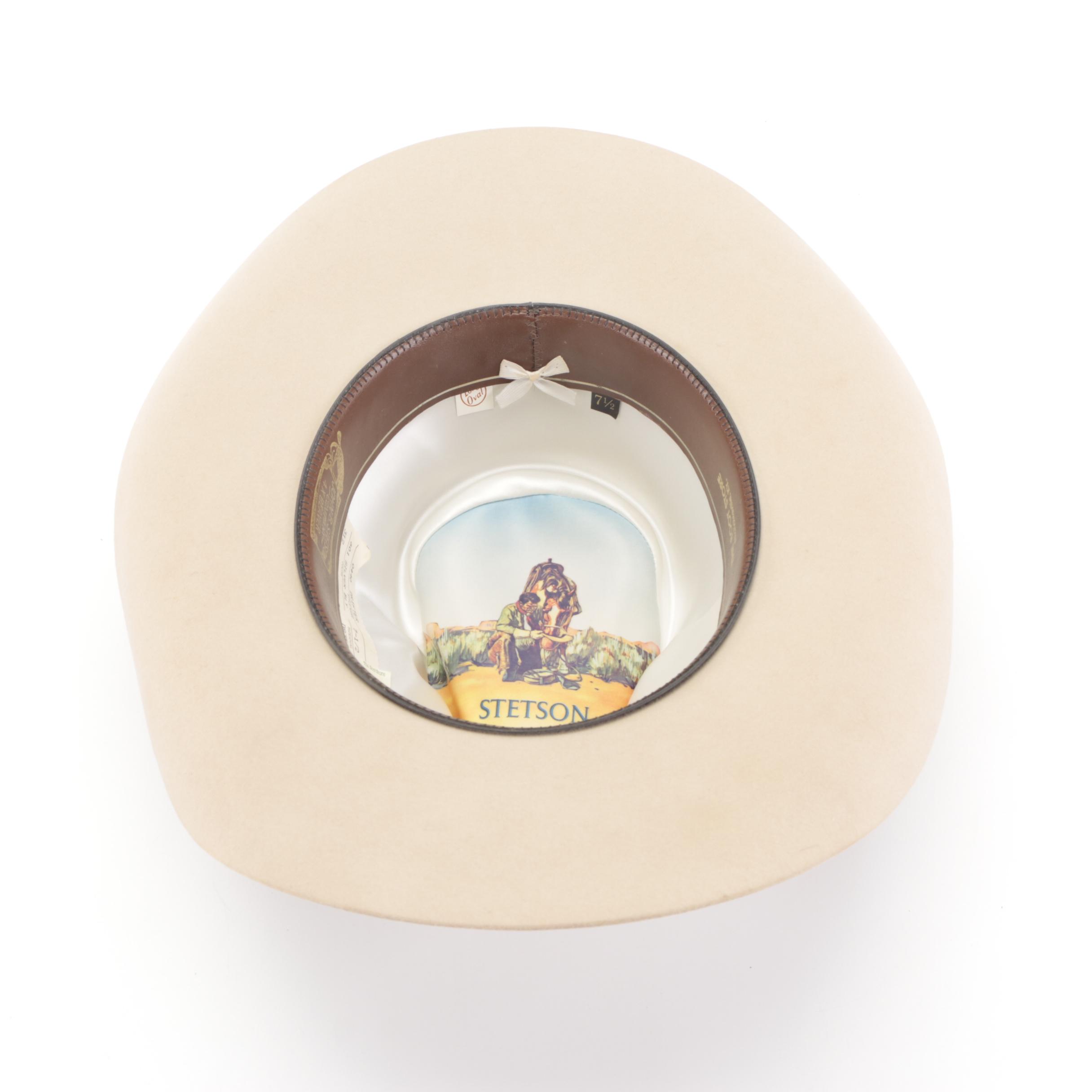 Stetson Drifter Western Hat in Silver Belly 4X Beaver Fur Felt with Box