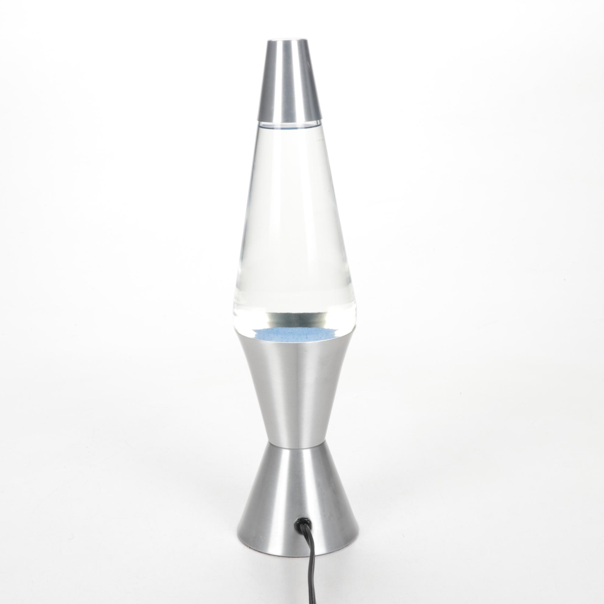 Brushed Nickel Color 16" Lava Lamp, Contemporary