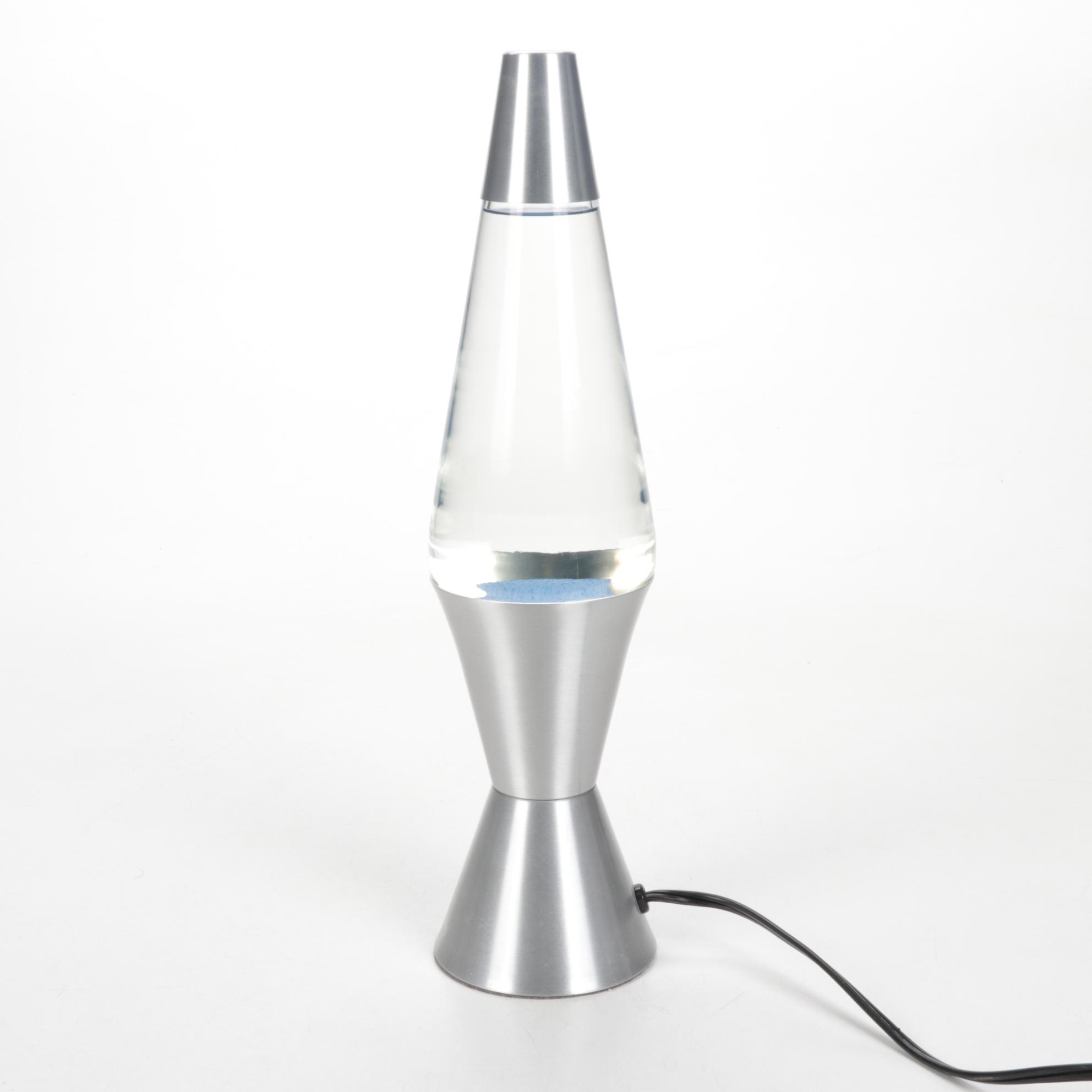 Brushed Nickel Color 16" Lava Lamp, Contemporary