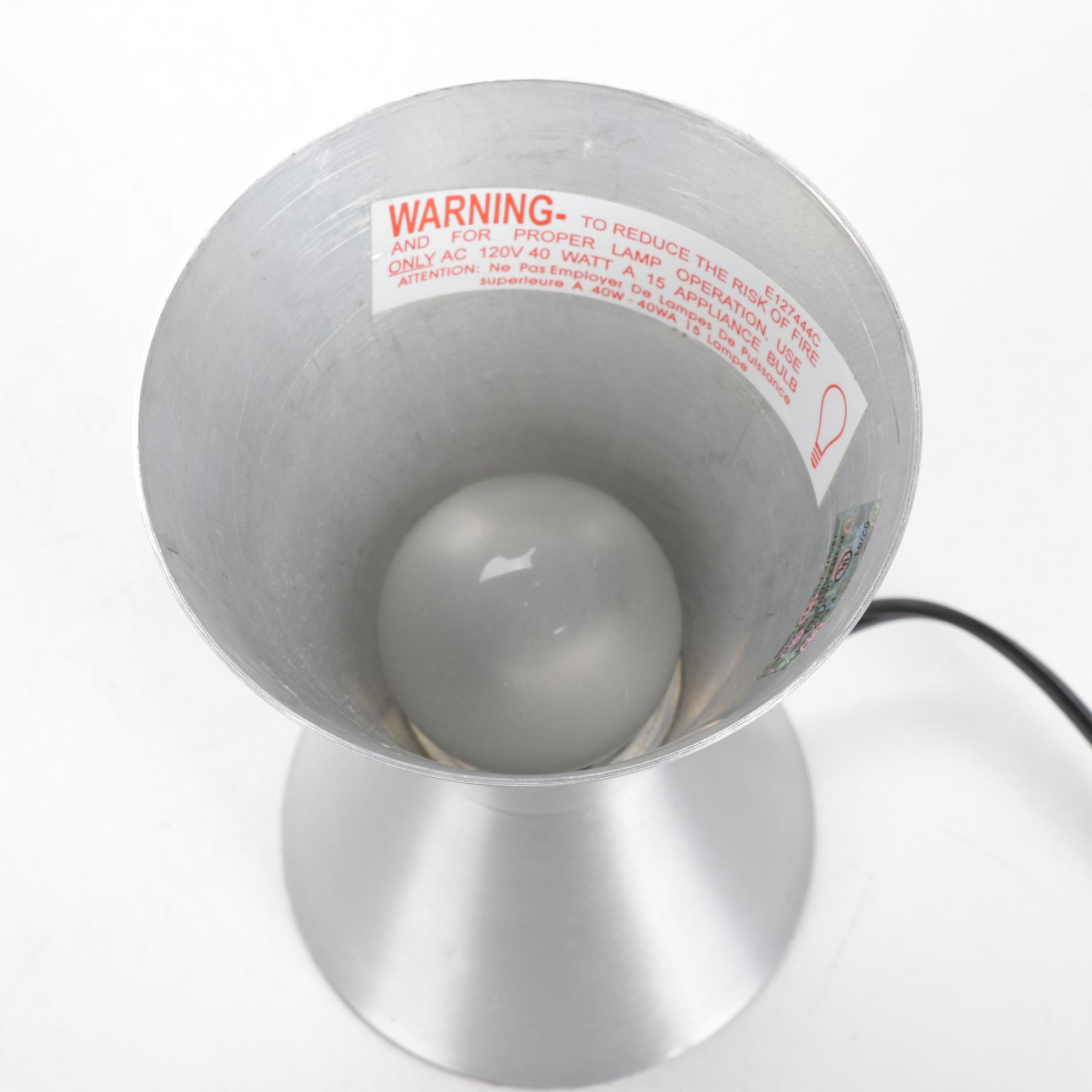 Brushed Nickel Color 16" Lava Lamp, Contemporary