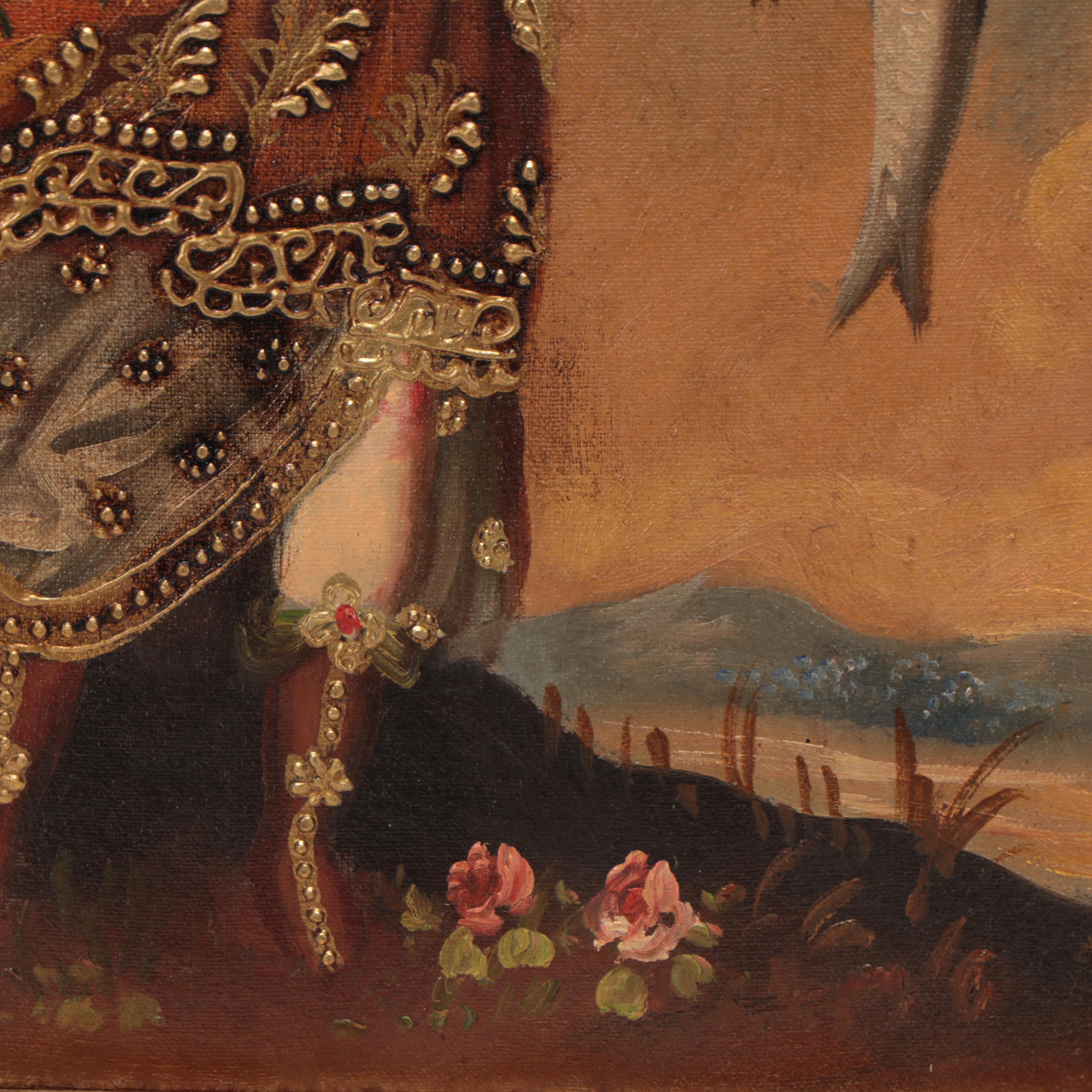 Cuzco School Style Oil Painting of Archangel Saint Raphael