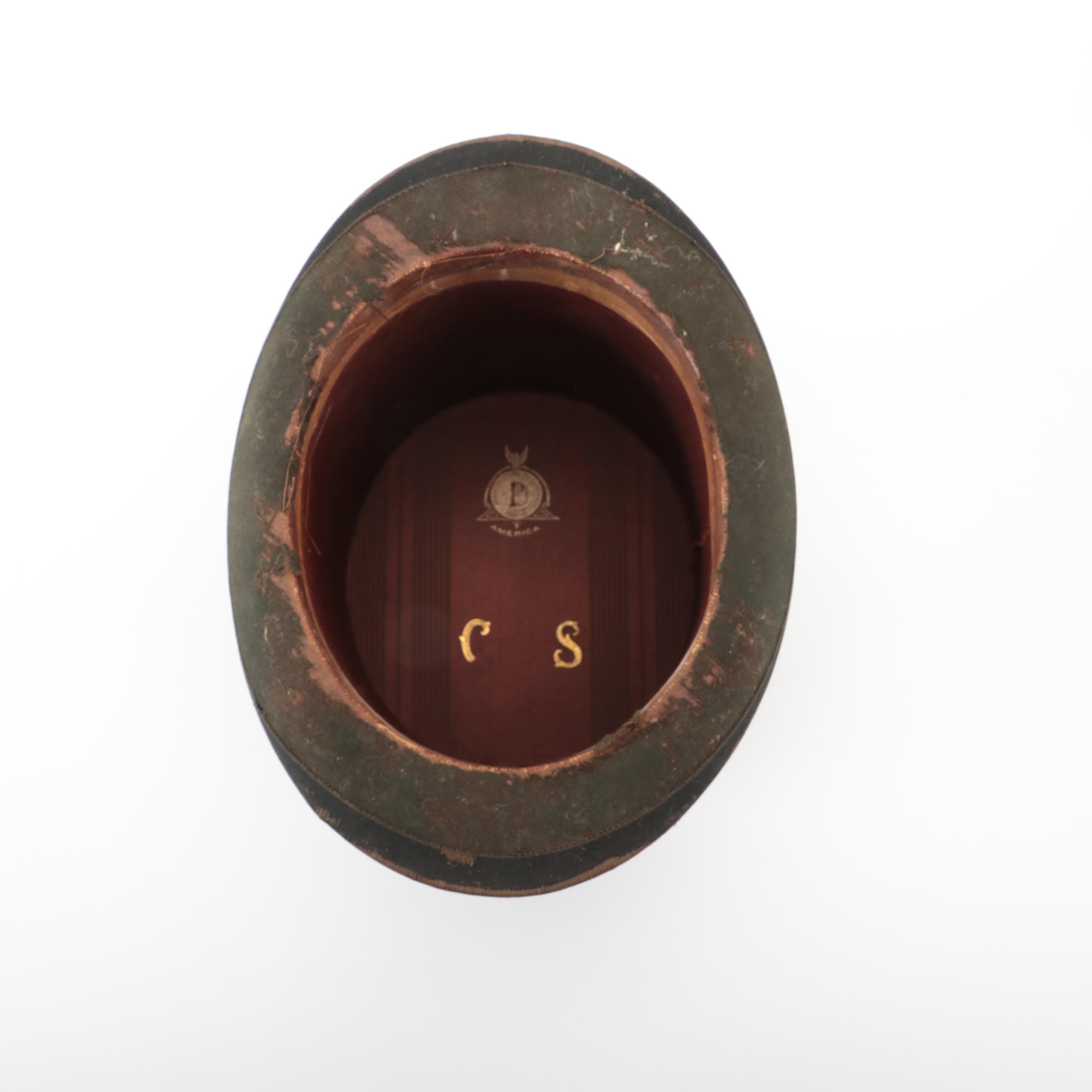 Victorian Era Beaver Fur Felt D'Orsay Style Top Hat