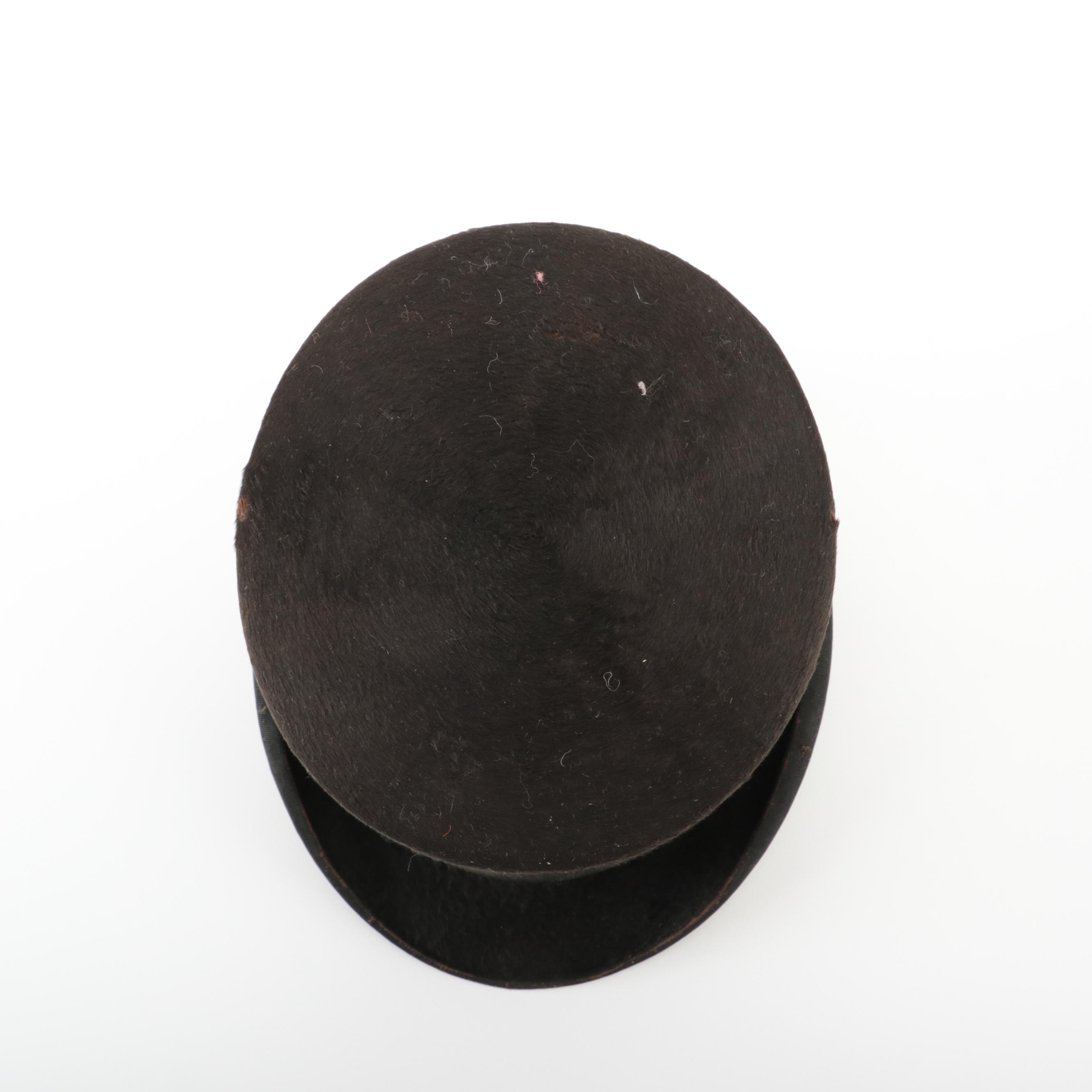 Victorian Era Beaver Fur Felt D'Orsay Style Top Hat