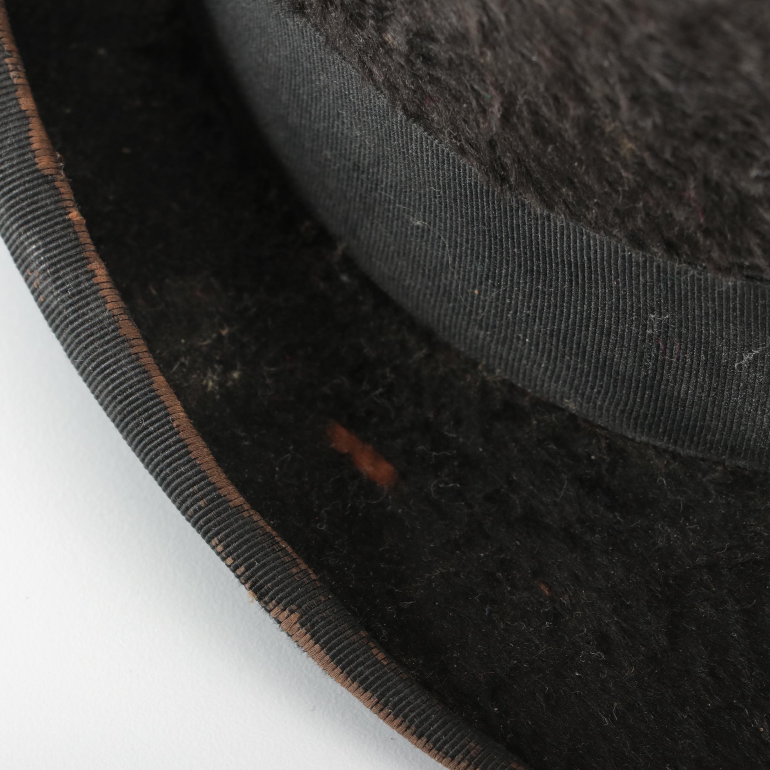 Victorian Era Beaver Fur Felt D'Orsay Style Top Hat