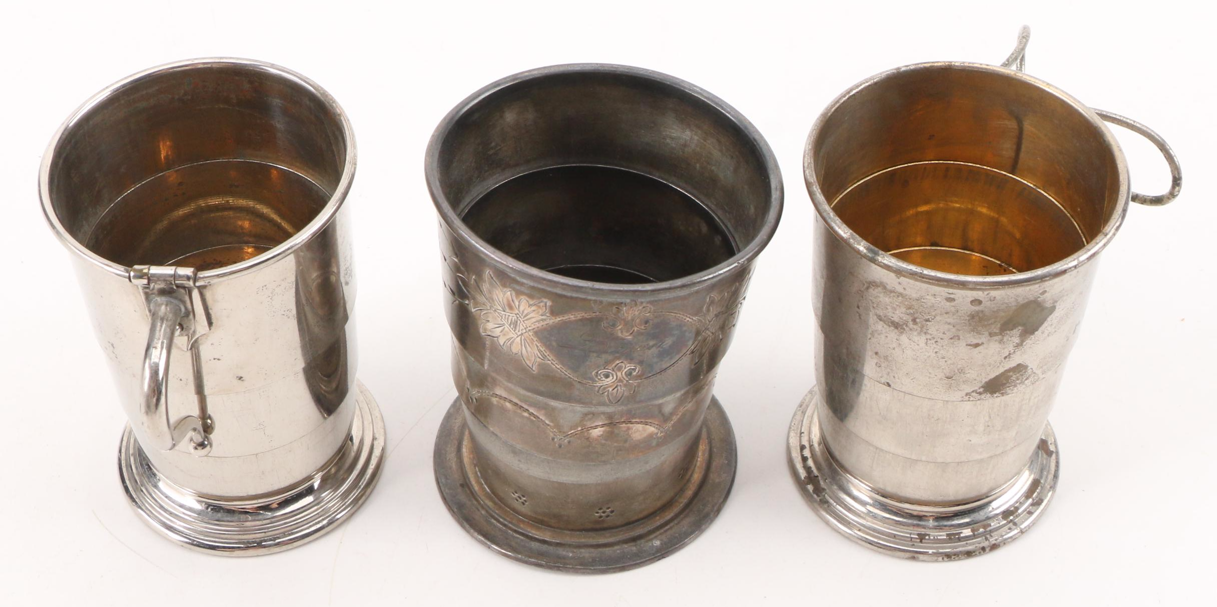 Simpson, Hall, Miller & Co. and Other Silver Plate and Metal Collapsible Cups