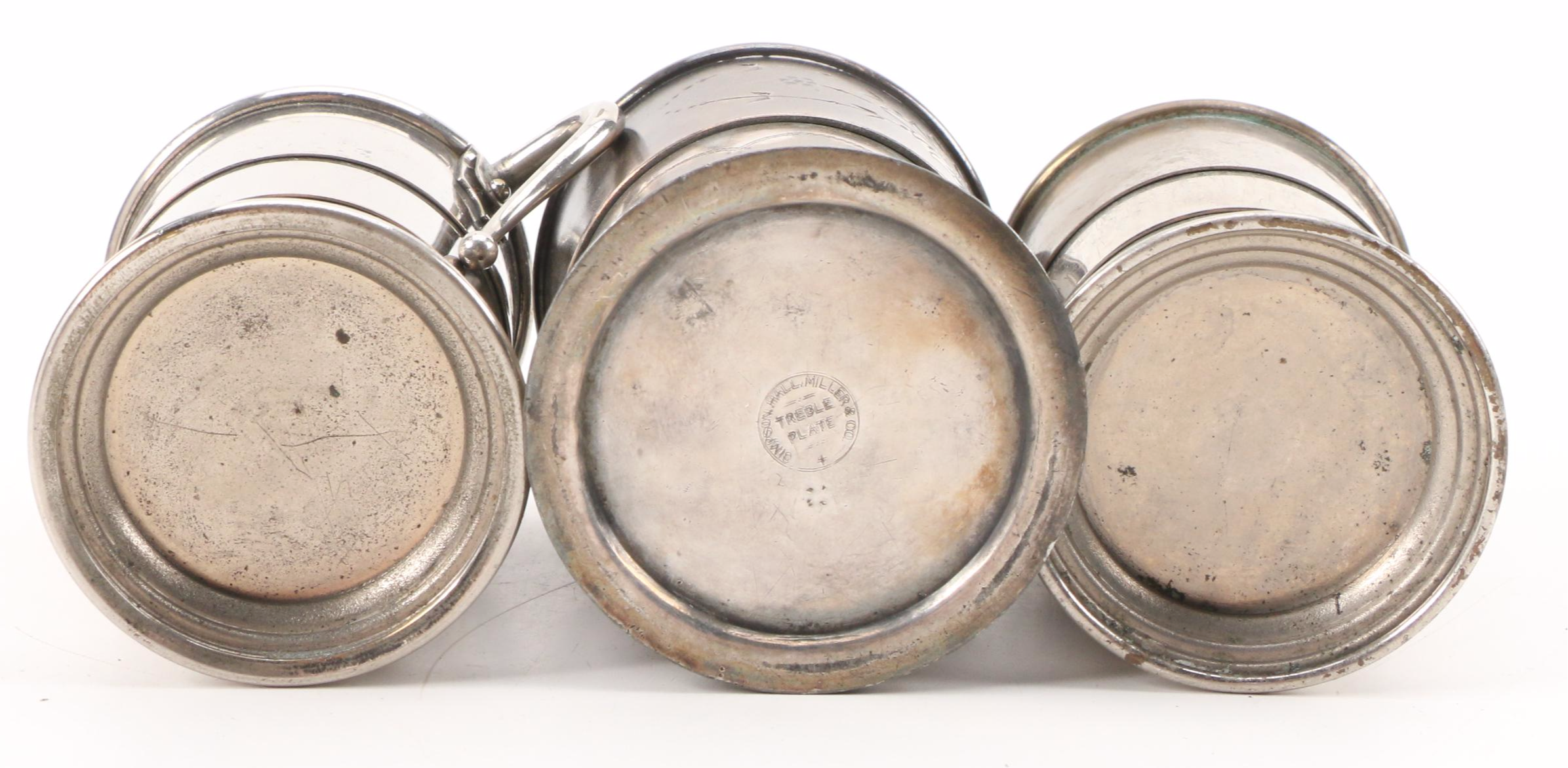 Simpson, Hall, Miller & Co. and Other Silver Plate and Metal Collapsible Cups
