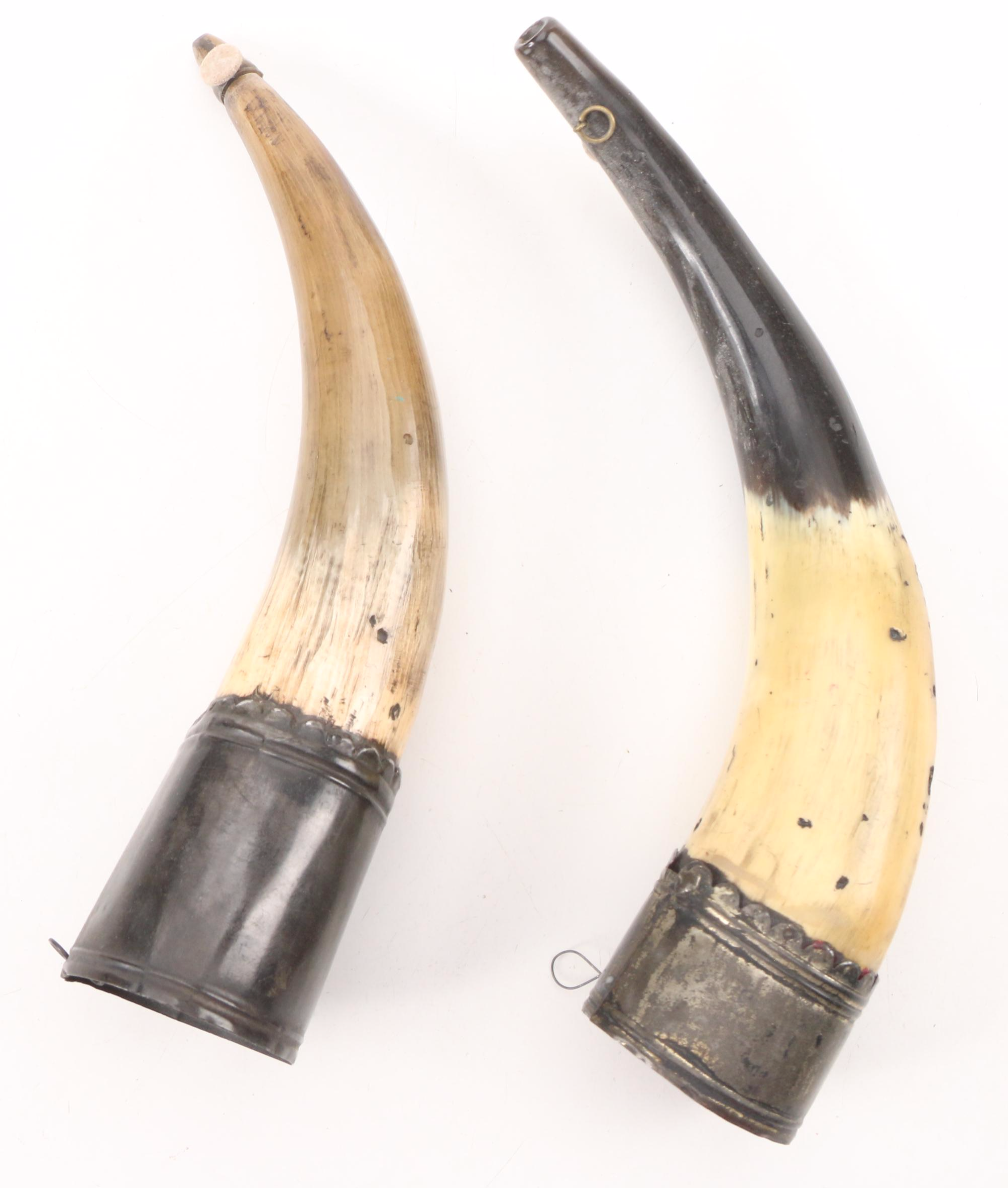 Carved Gunpowder Horns