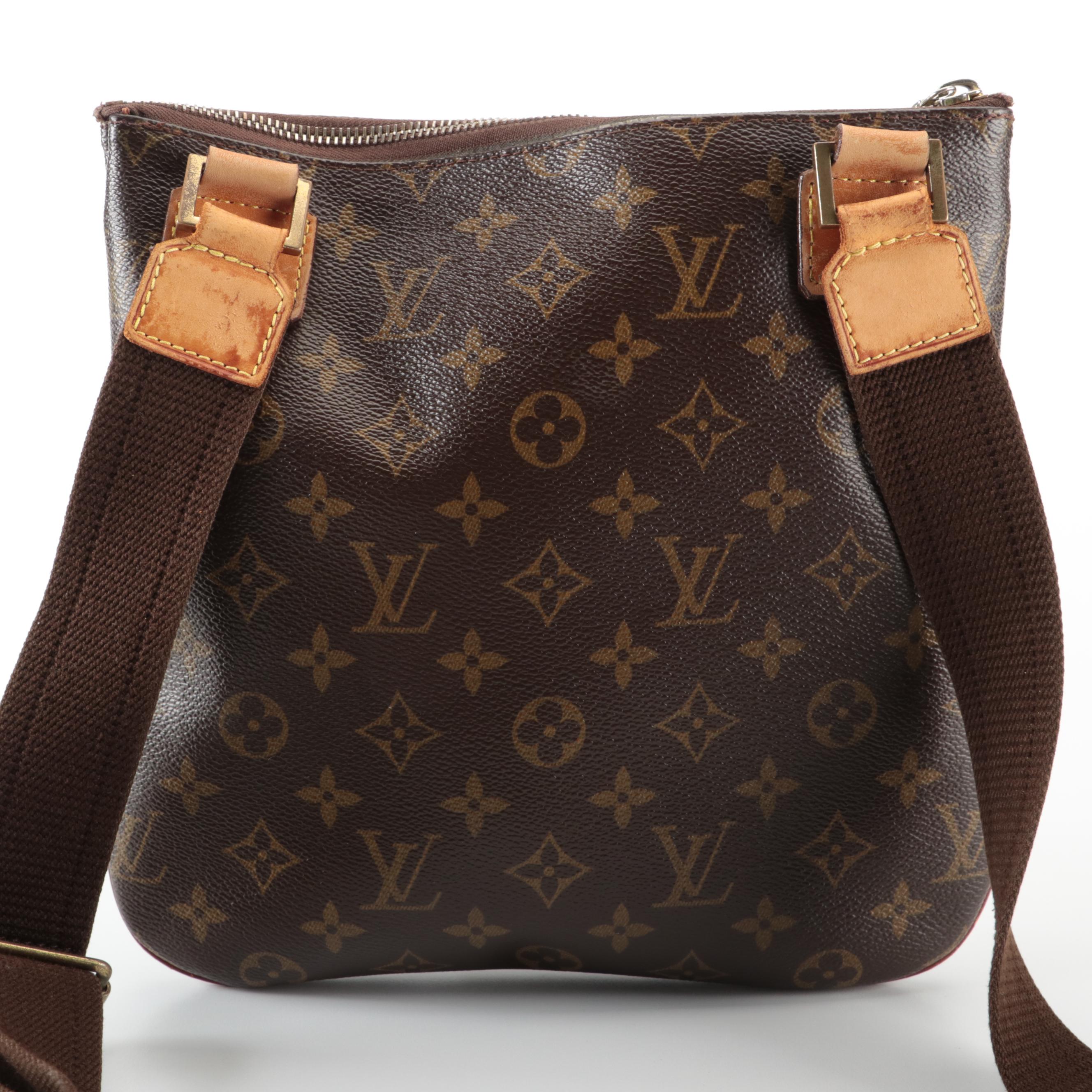 Louis Vuitton Pochette Bosphore Crossbody Bag in Monogram Canvas and Leather