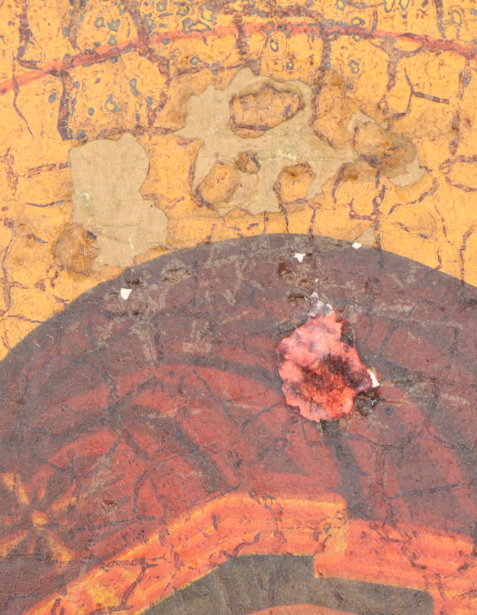 Italian San Damiano Cross with Greek Orthodox Icons of Jesus, Mary, and Saints