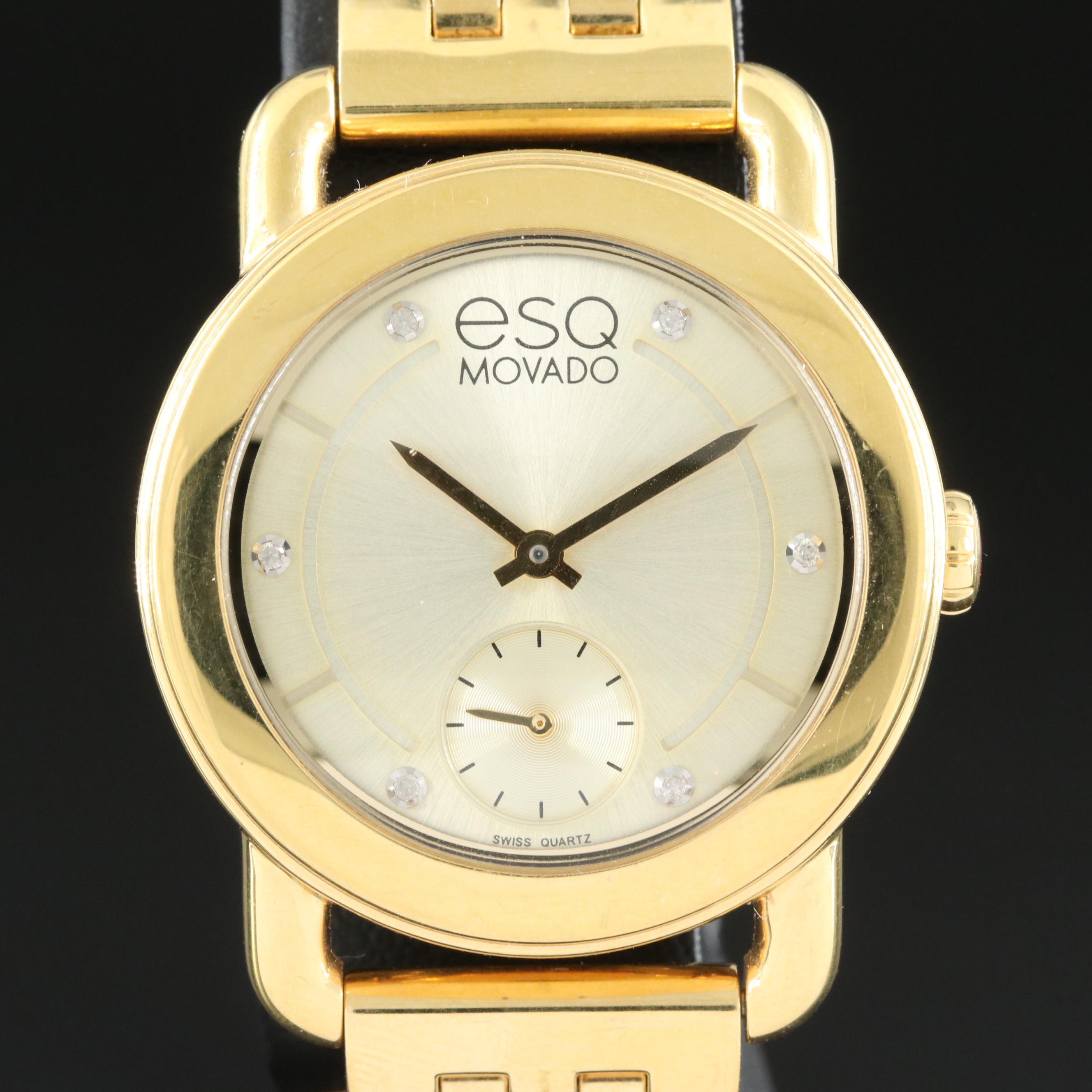 ESQ Movado Diamond Dial Watch