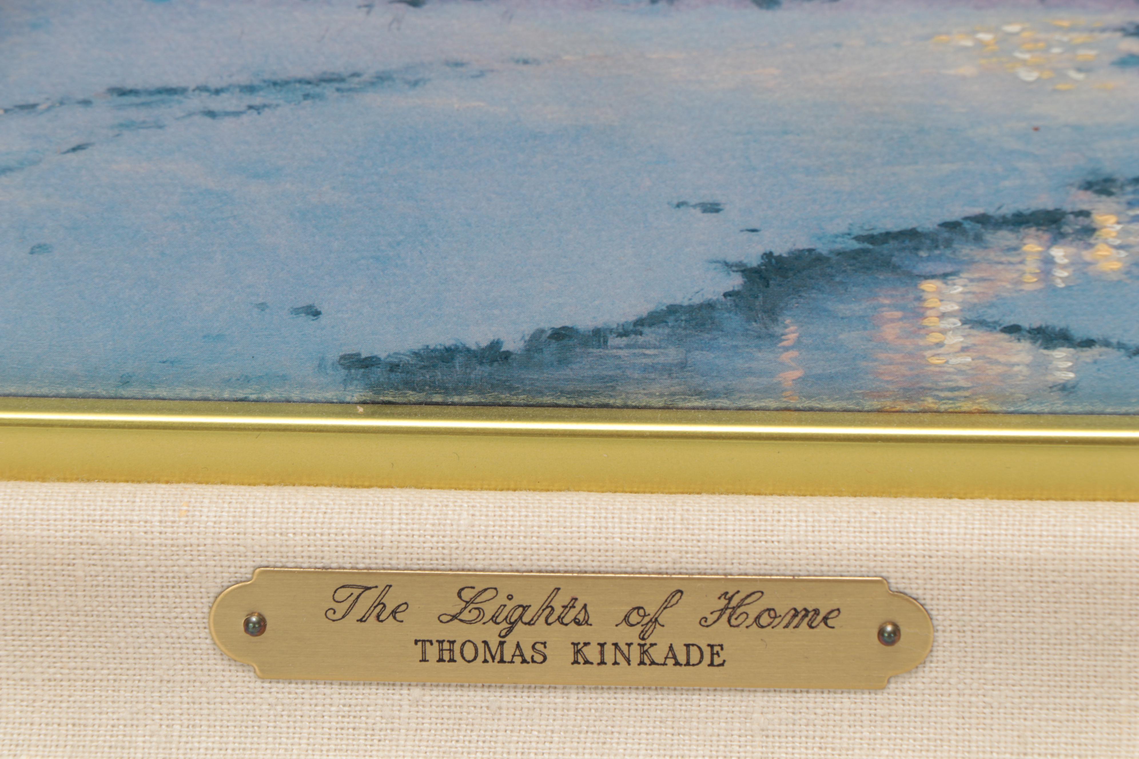 Thomas Kinkade Embellished Offset Lithograph "The Lights of Home," 1995