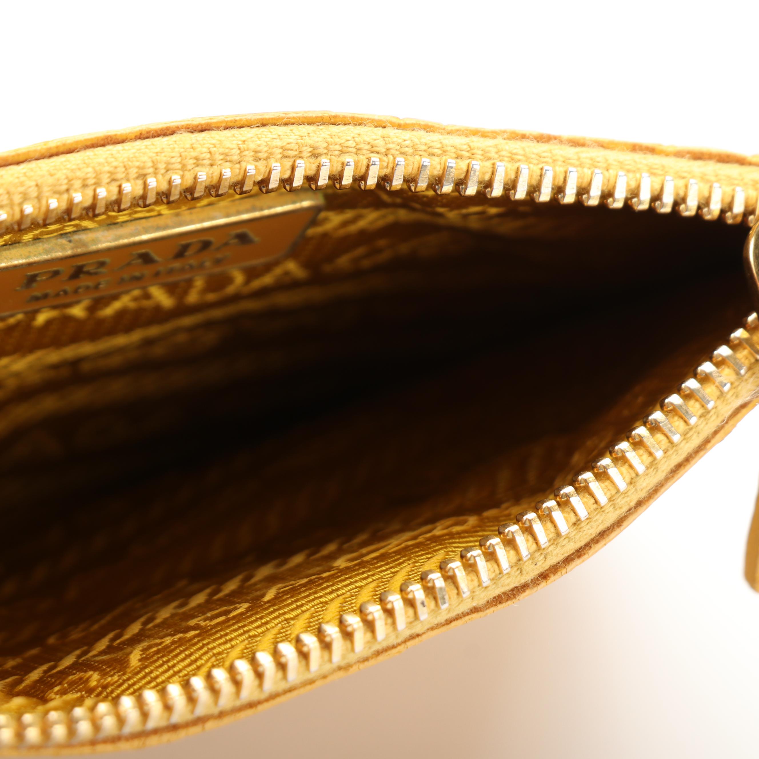 Prada Coin Purse in Soleil Ostrich Skin Leather