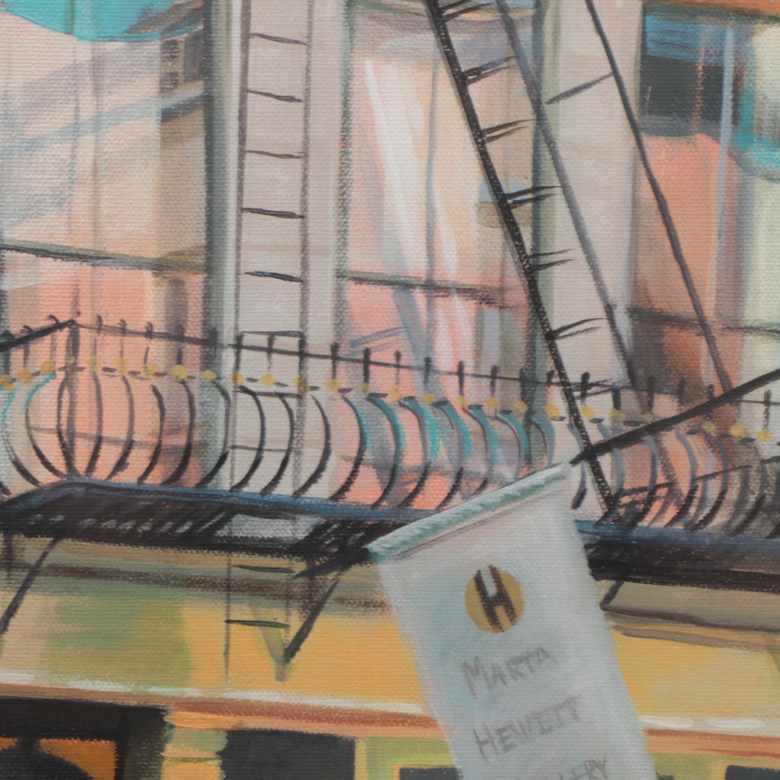 Joanne Honschopp Acrylic Painting "M. Hewett Gallery - Main St.," 1997