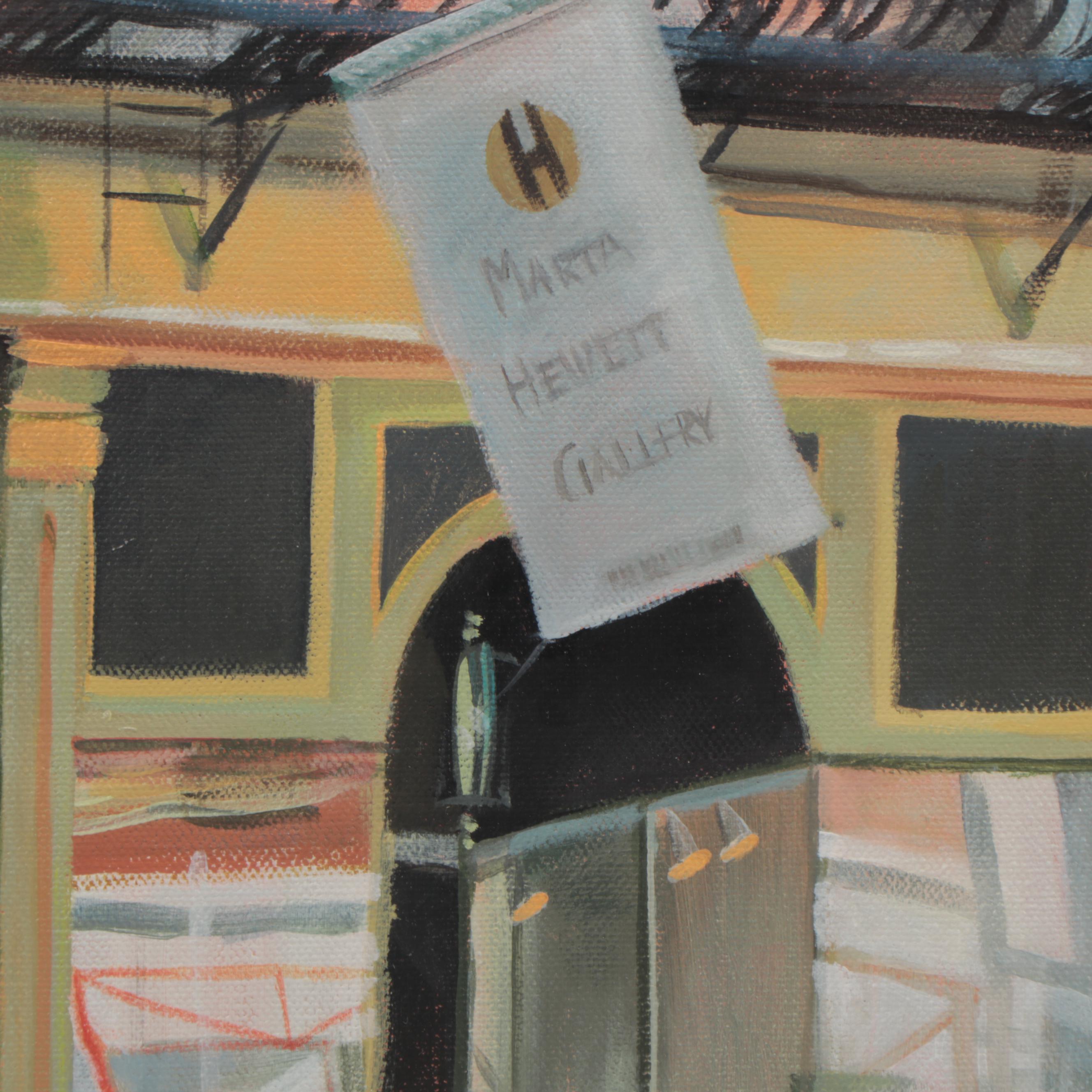 Joanne Honschopp Acrylic Painting "M. Hewett Gallery - Main St.," 1997