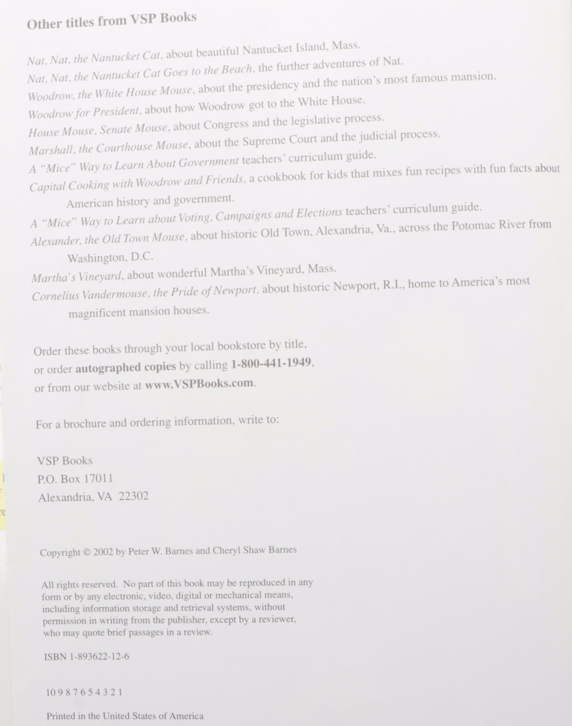 Signed First Edition "Mizner Mouse: The Pride of Palm Beach" by Peter Barnes