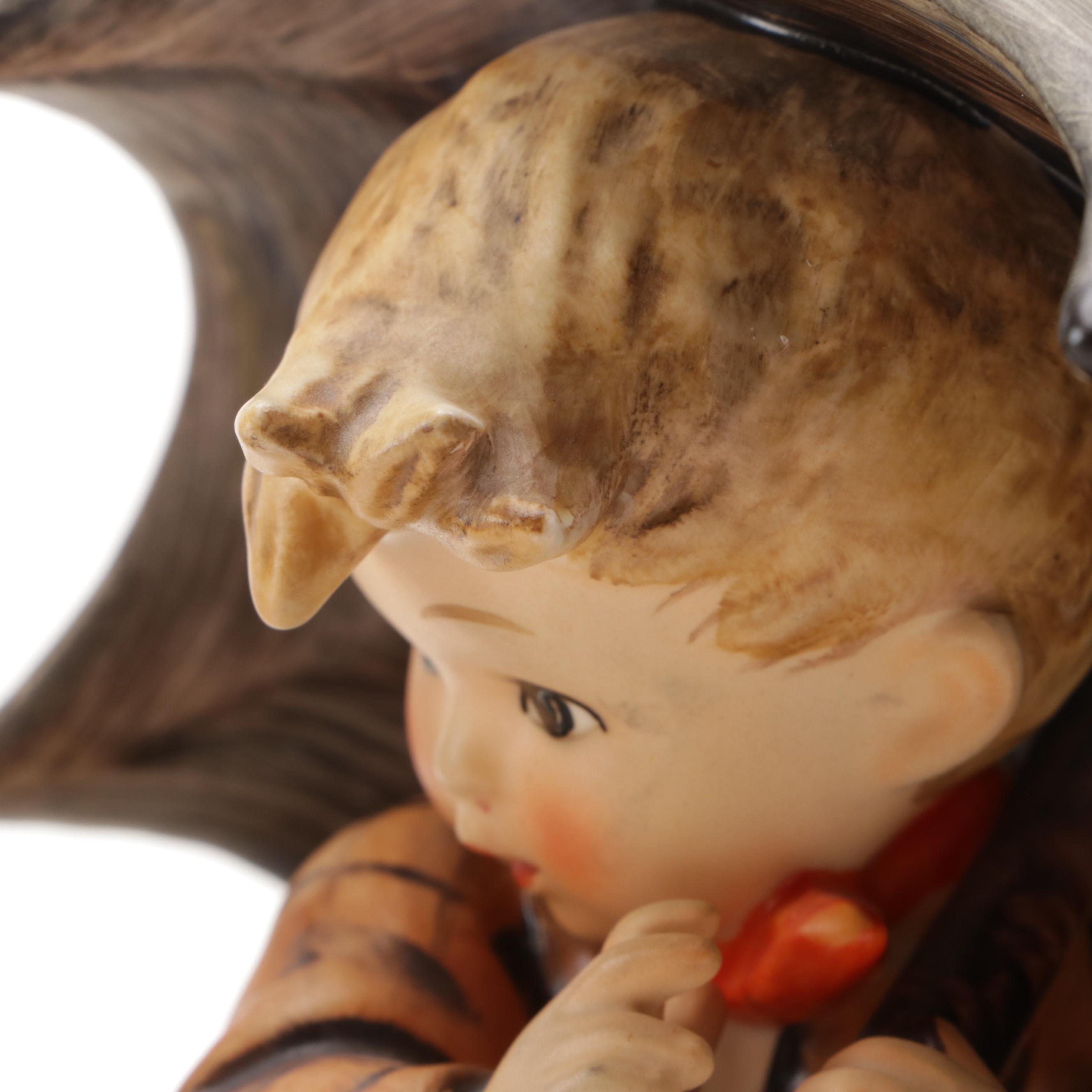 Goebel "Umbrella Boy" and "Umbrella Girl" Porcelain Hummel Figurines