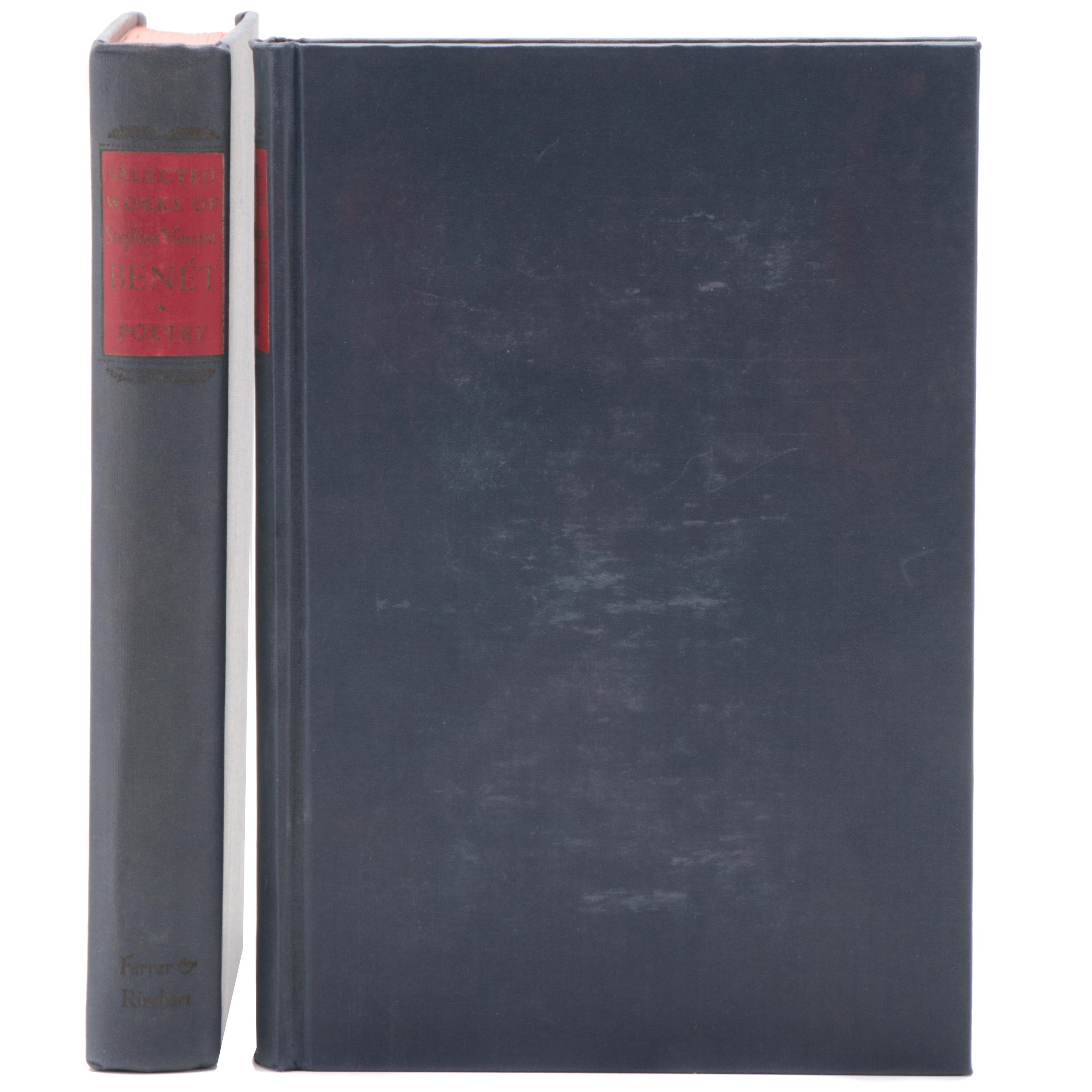 First Edition "Selected Works of Stephen Vincent Benét" Two-Volume set, 1942