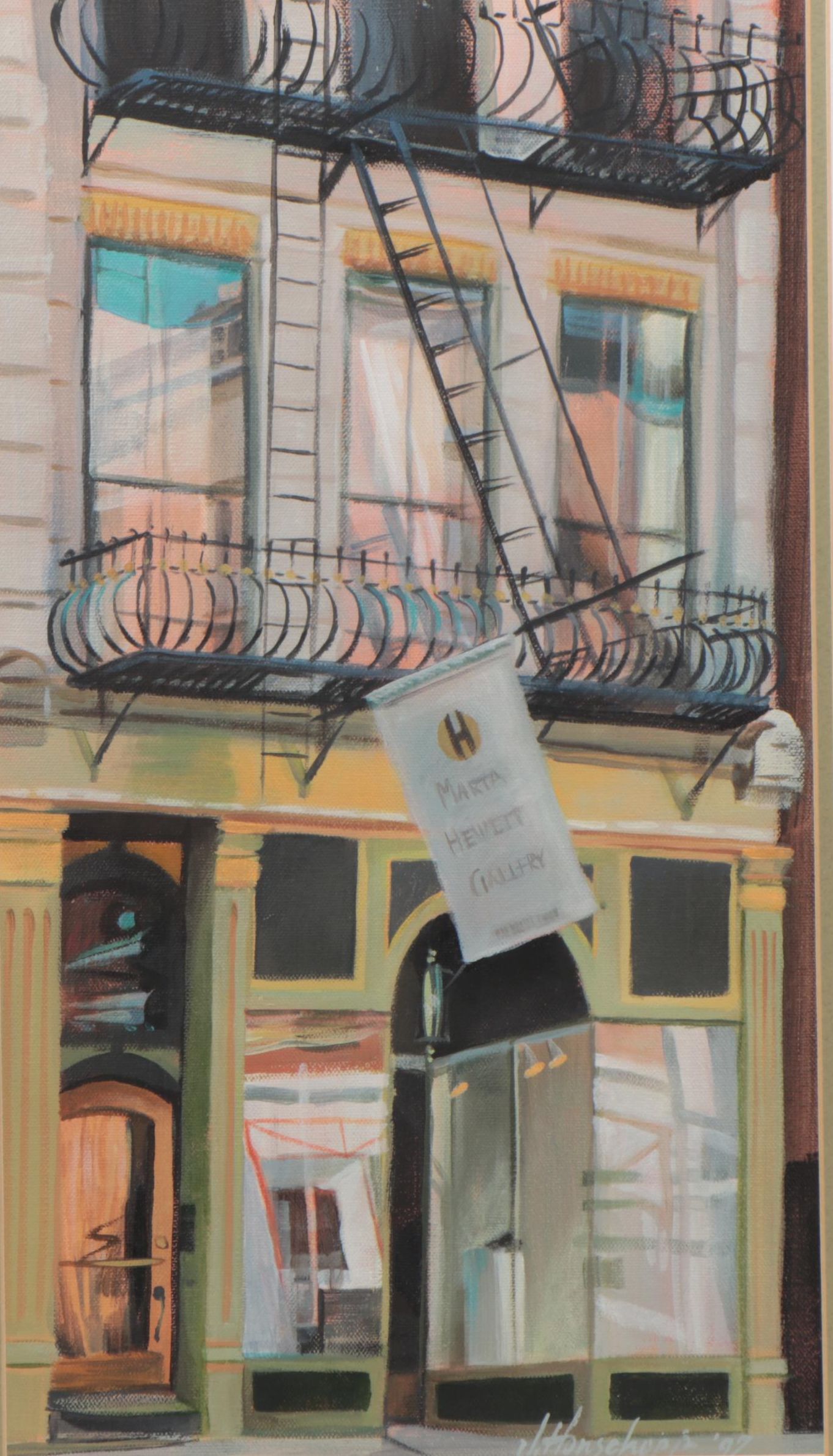 Joanne Honschopp Acrylic Painting "M. Hewett Gallery - Main St.," 1997