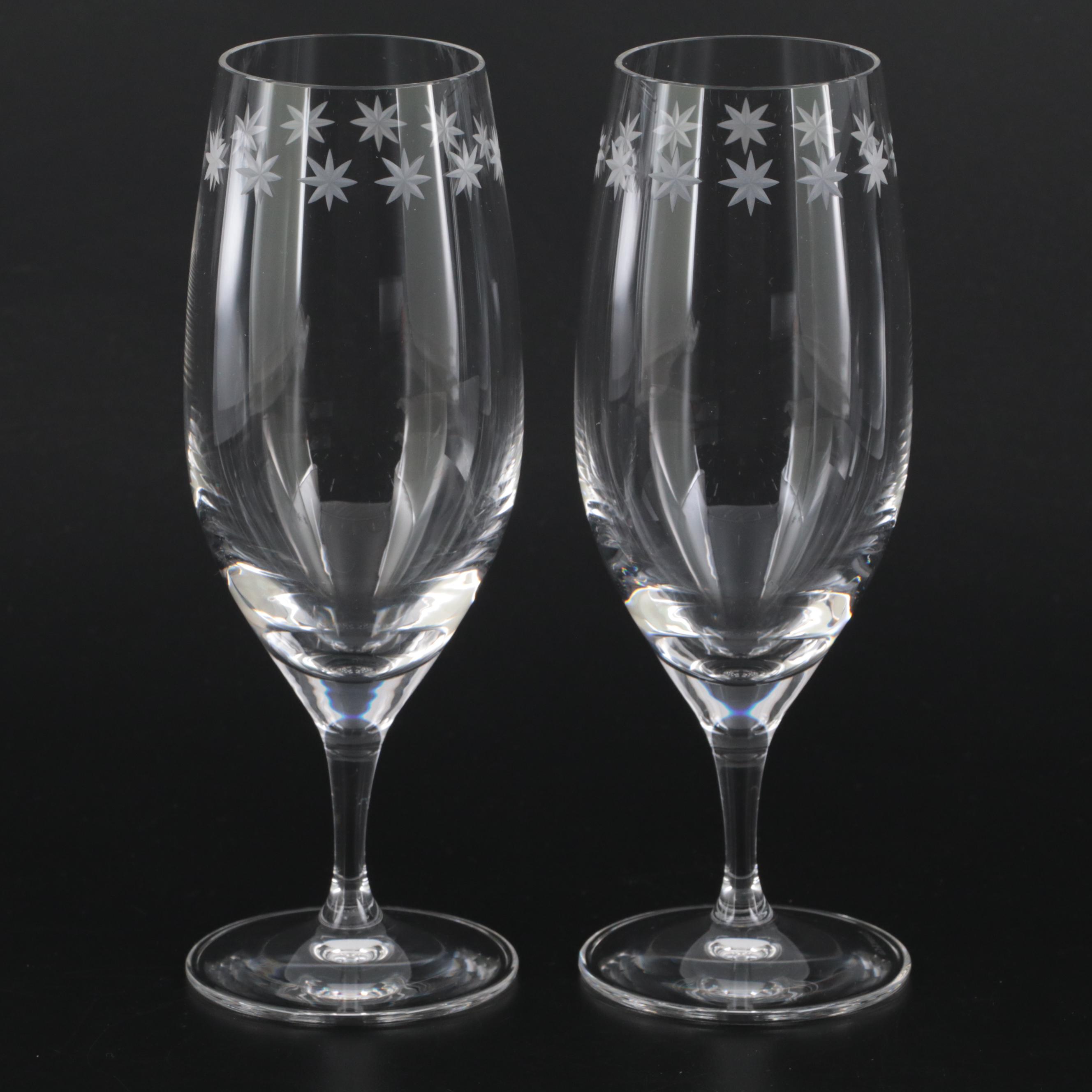 Pair of Tiffany & Co. Cut Crystal Iced Tea Glasses