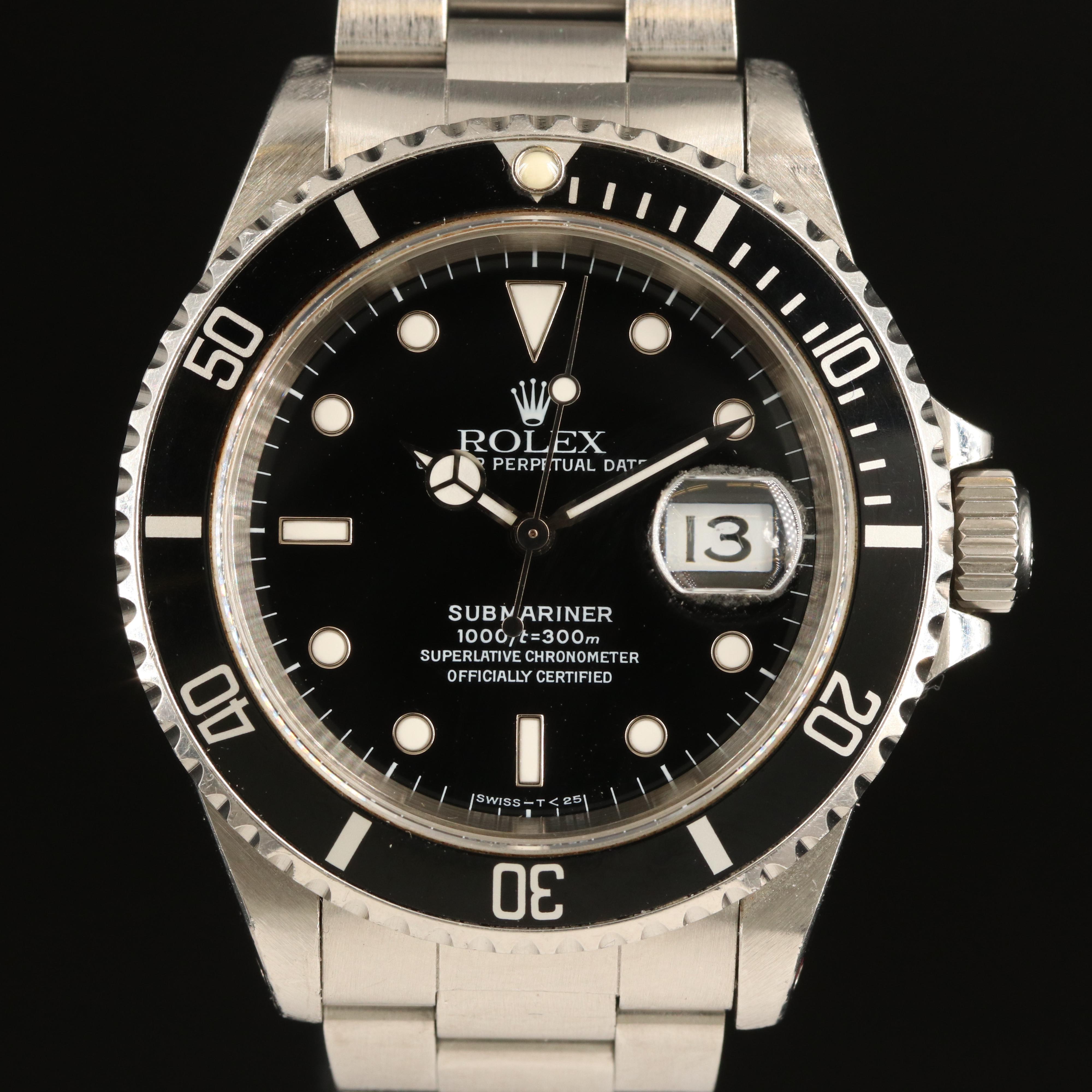 1996 Rolex Oyster Perpetual Date Submariner Watch