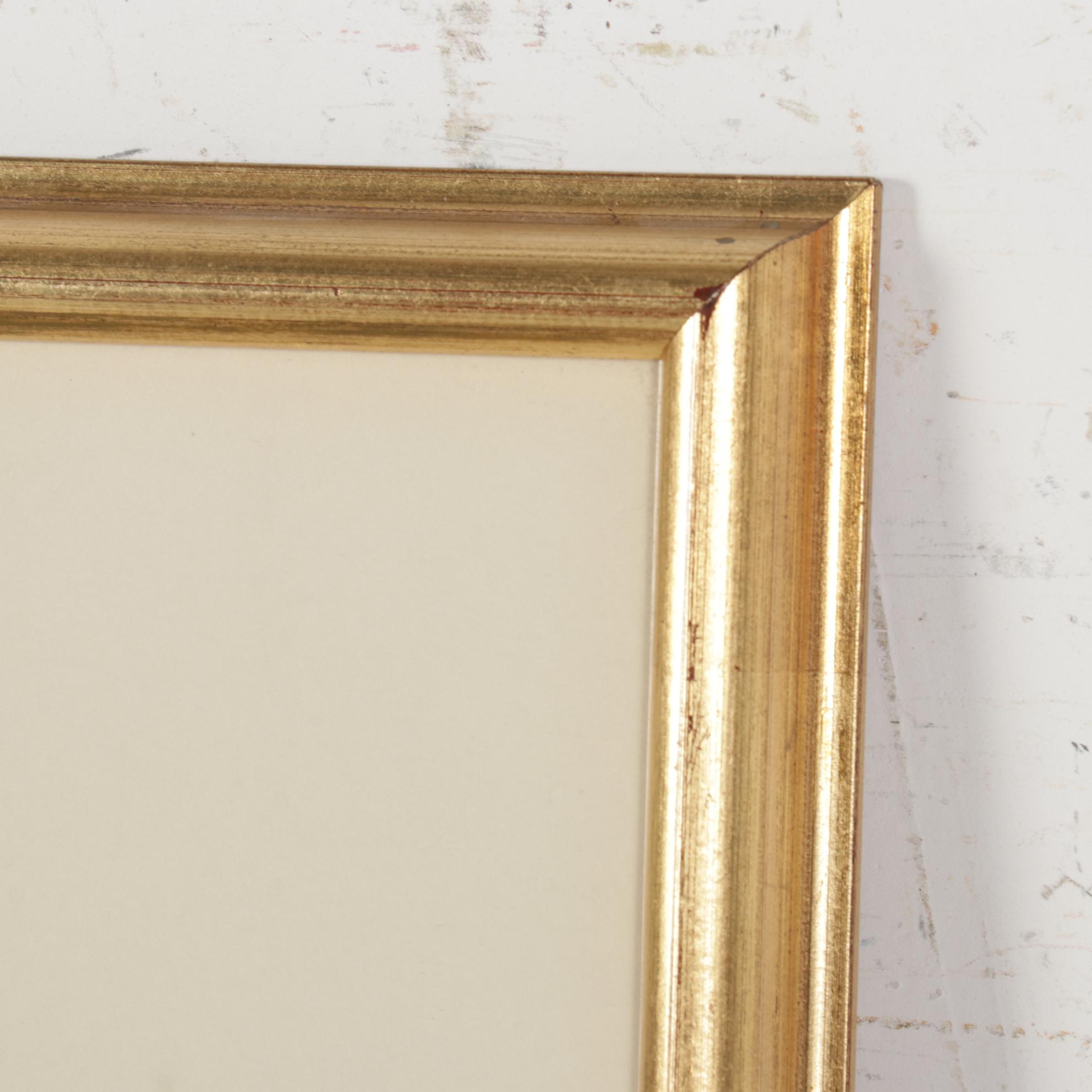 Indian Mughal Manuscript Page Gouache and Ink Painting of Elderly Man