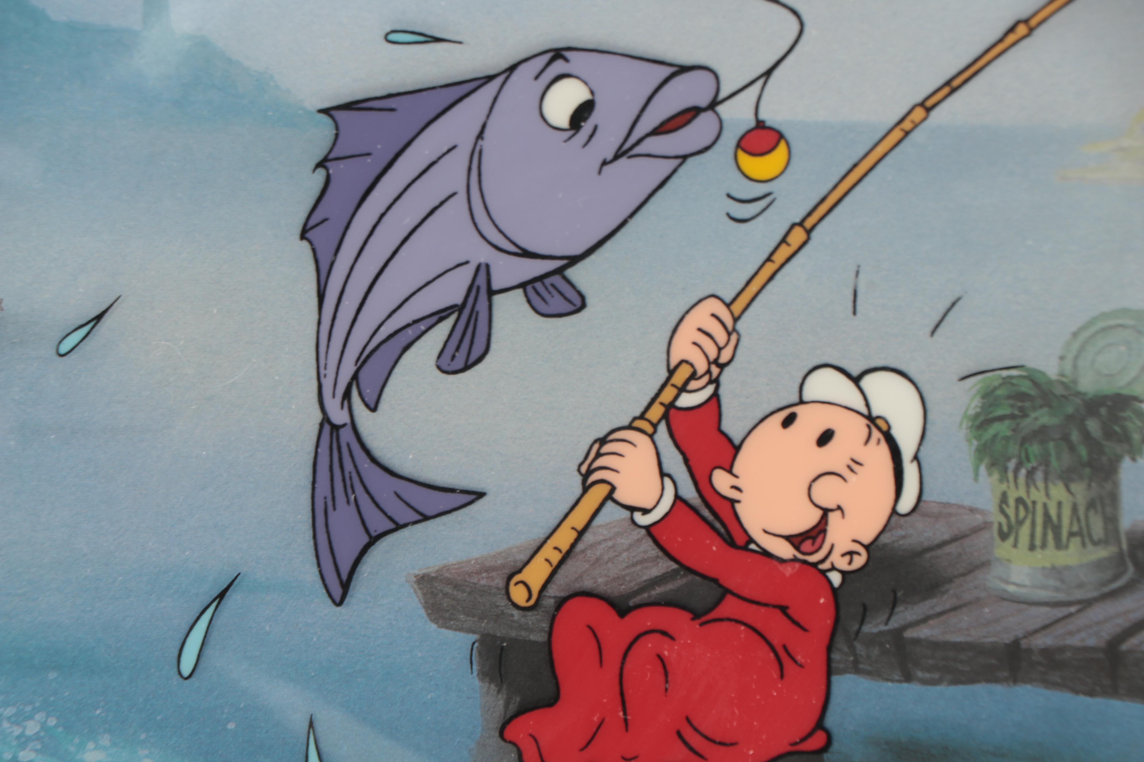 Myron Waldman Signed King Features Hand-Painted Animation Cel "The Big One"