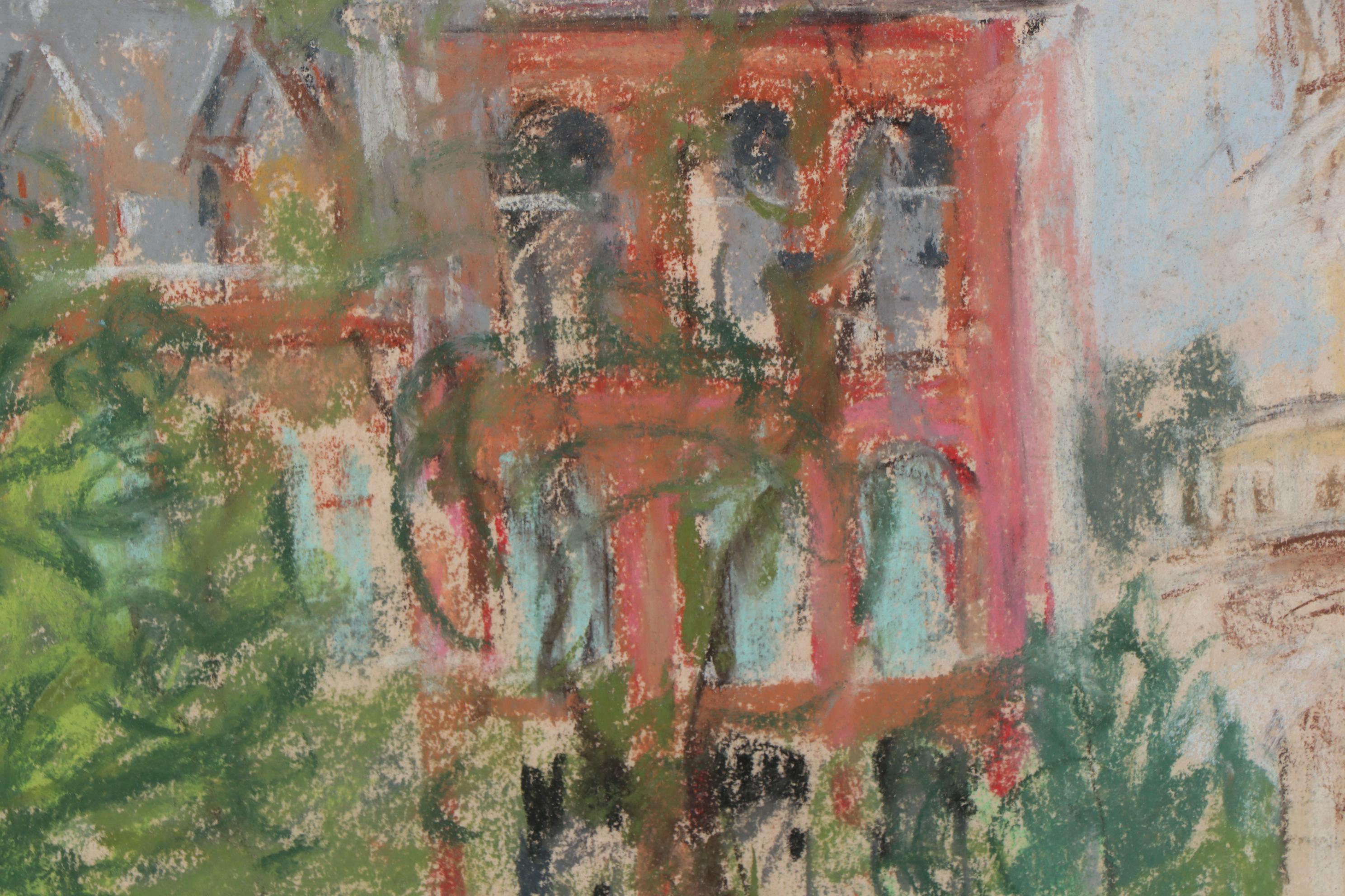 Kamil Kubik Architectural Landscape Pastel Drawing