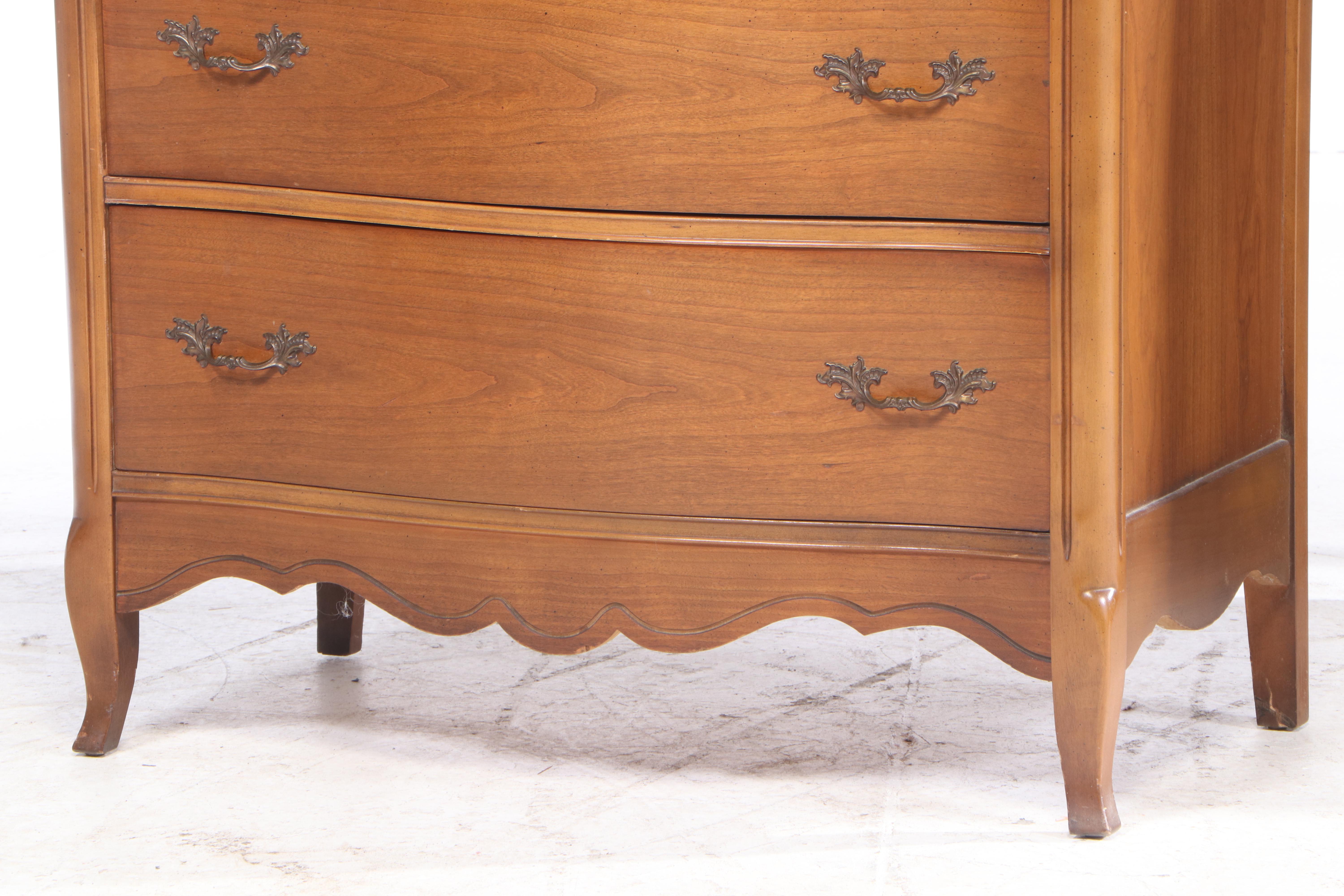 Bassett "Beauvais" French Provincial Style Cherrywood Four-Drawer Chest