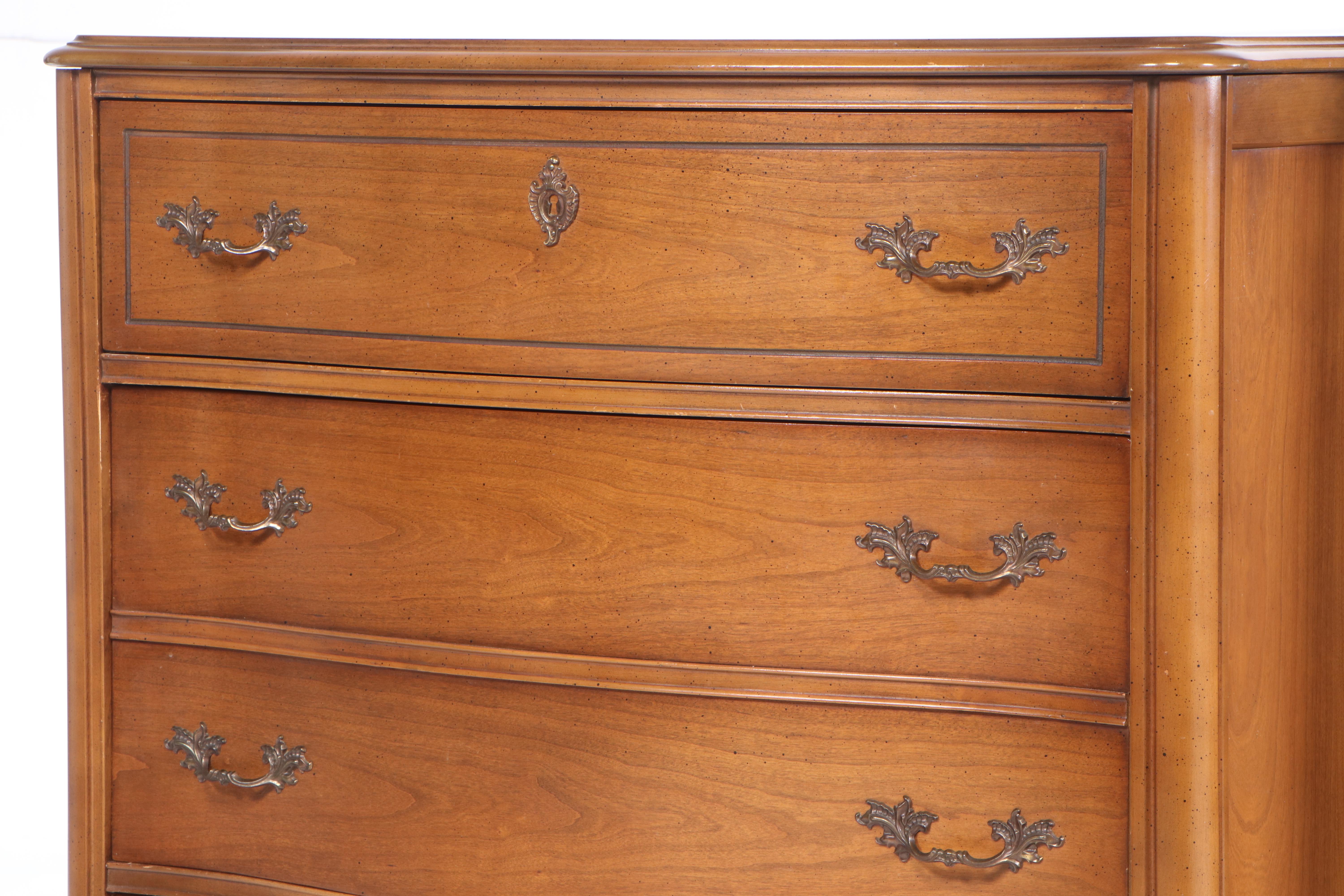 Bassett "Beauvais" French Provincial Style Cherrywood Four-Drawer Chest