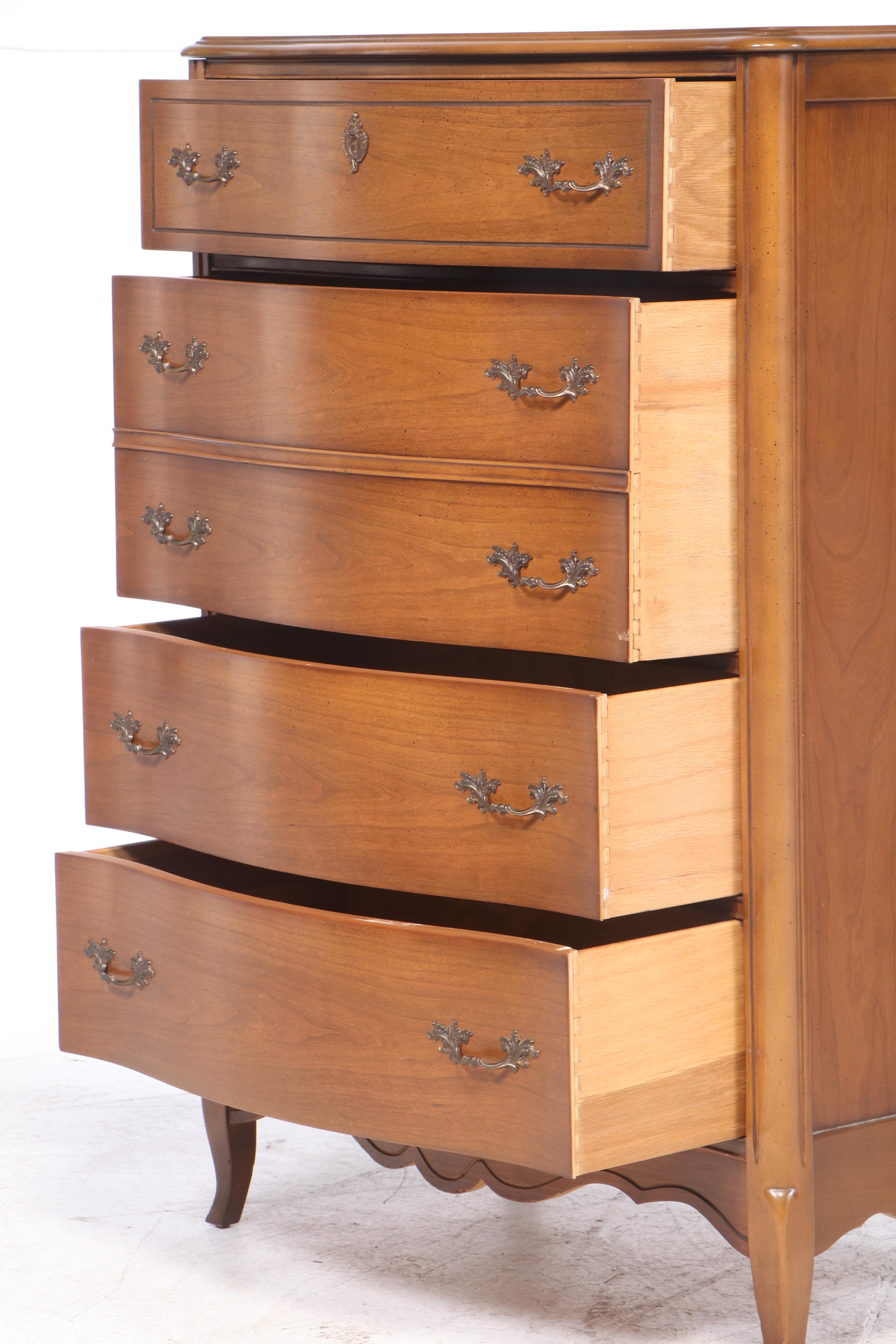 Bassett "Beauvais" French Provincial Style Cherrywood Four-Drawer Chest