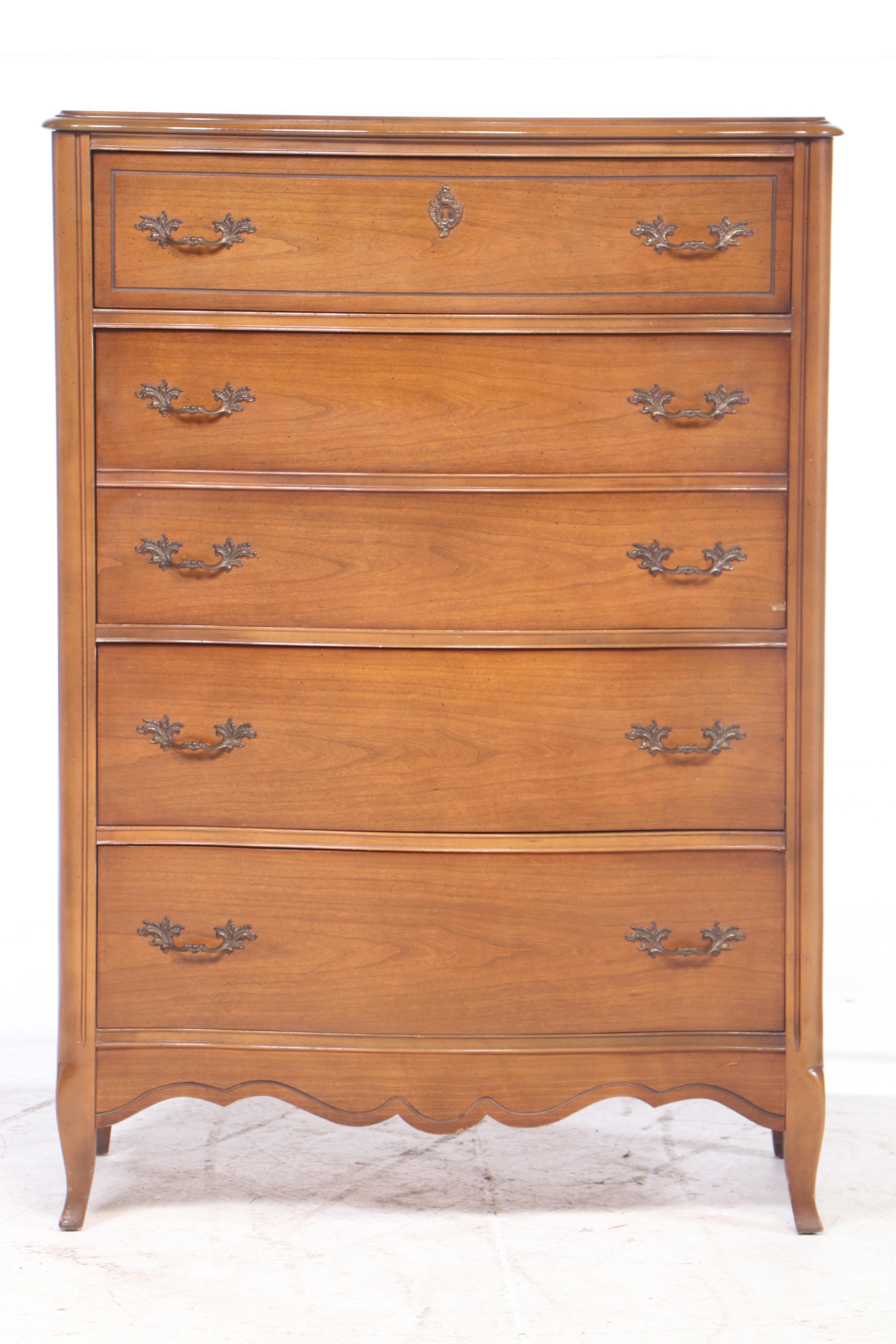 Bassett "Beauvais" French Provincial Style Cherrywood Four-Drawer Chest