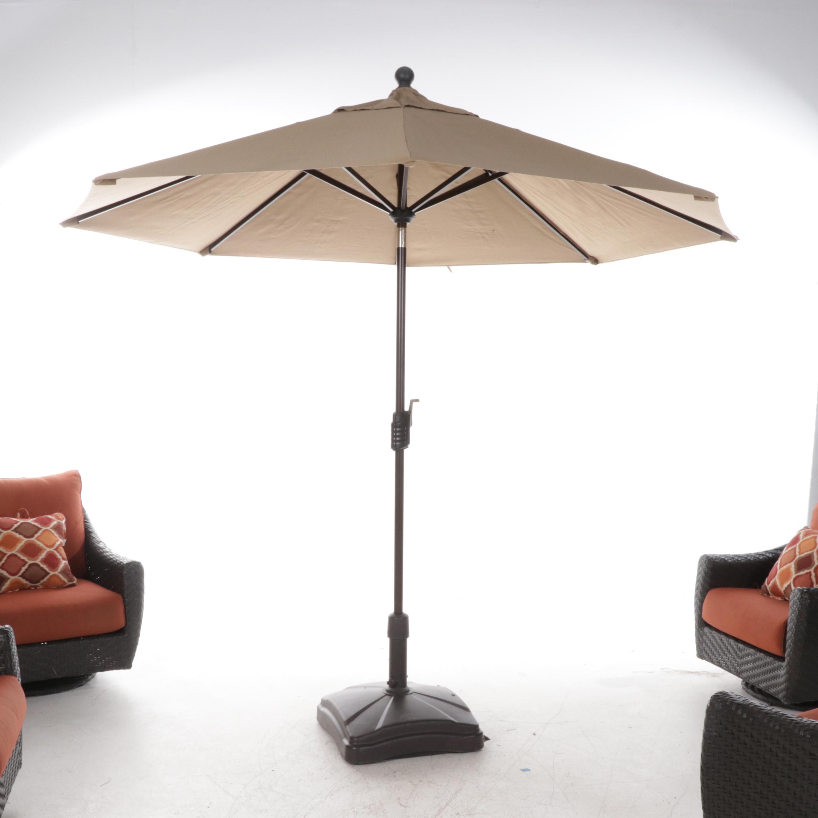 Brown Jordan "Highland" Faux Rattan Patio Furniture and Sunbrella