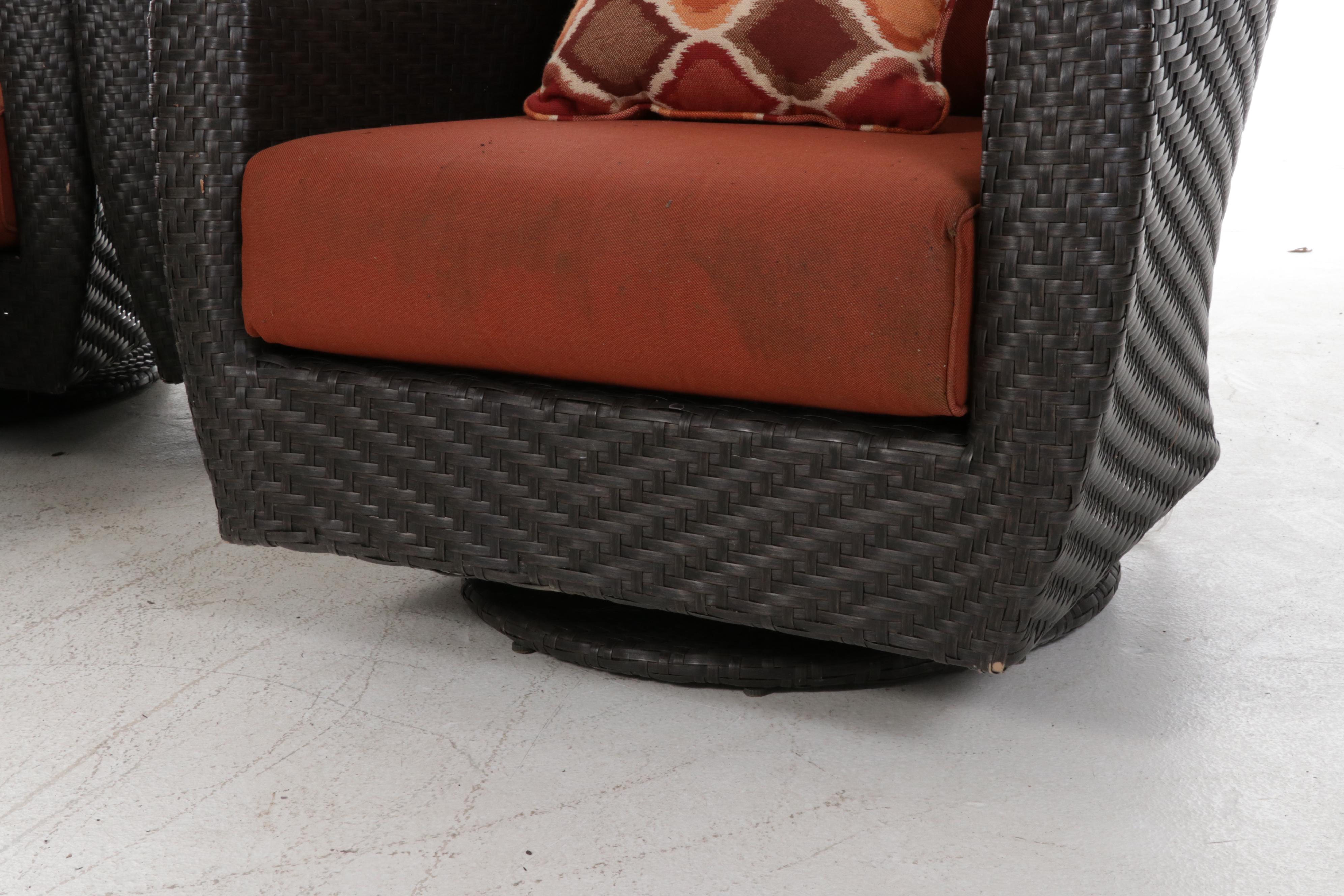 Brown Jordan "Highland" Faux Rattan Patio Furniture and Sunbrella