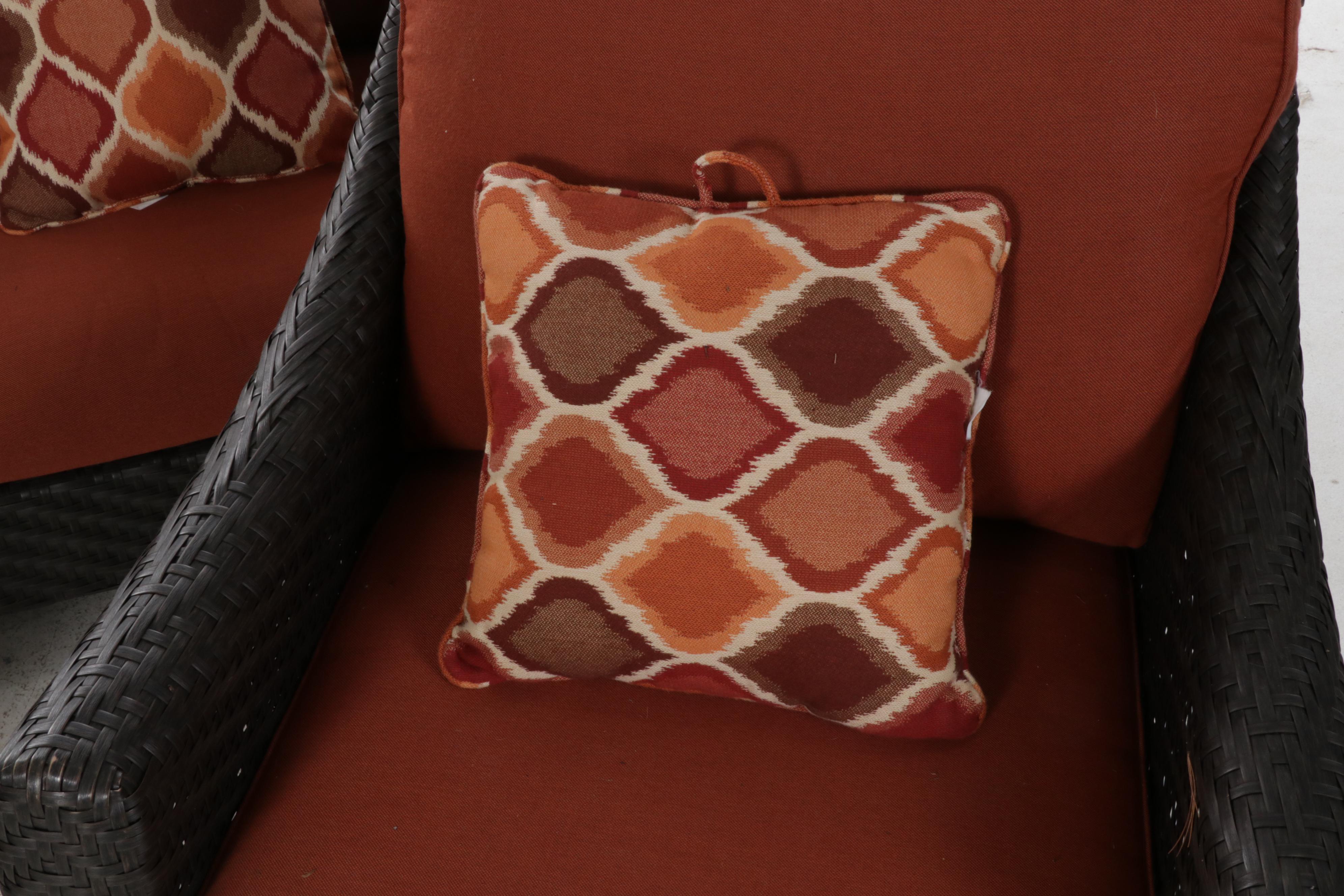 Brown Jordan "Highland" Faux Rattan Patio Furniture and Sunbrella