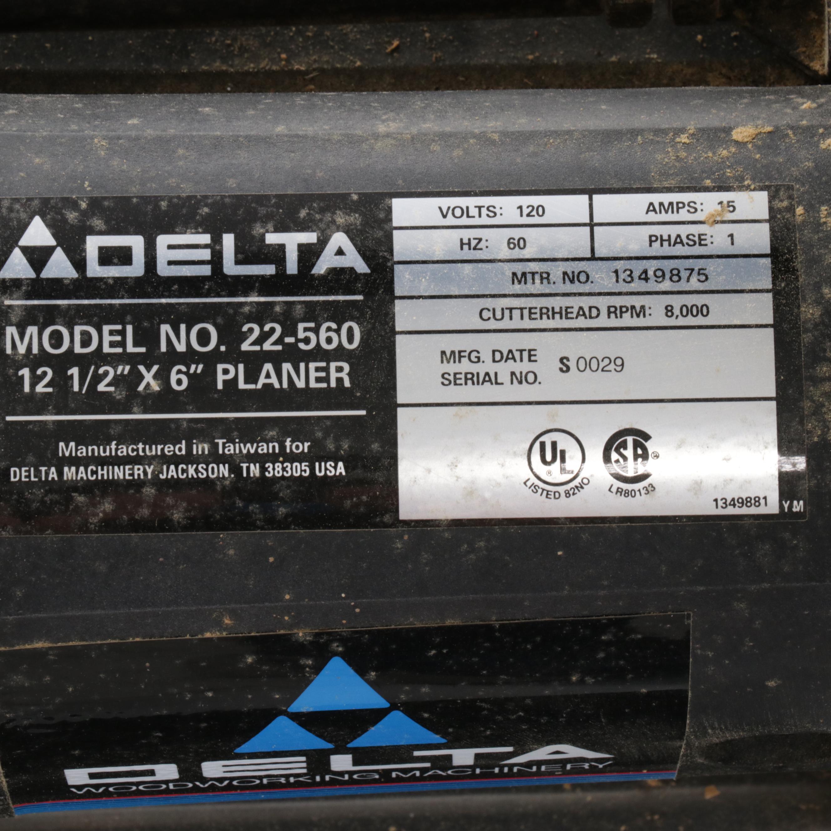 Delta Model 22-560 Woodworking Planer, 21st Century