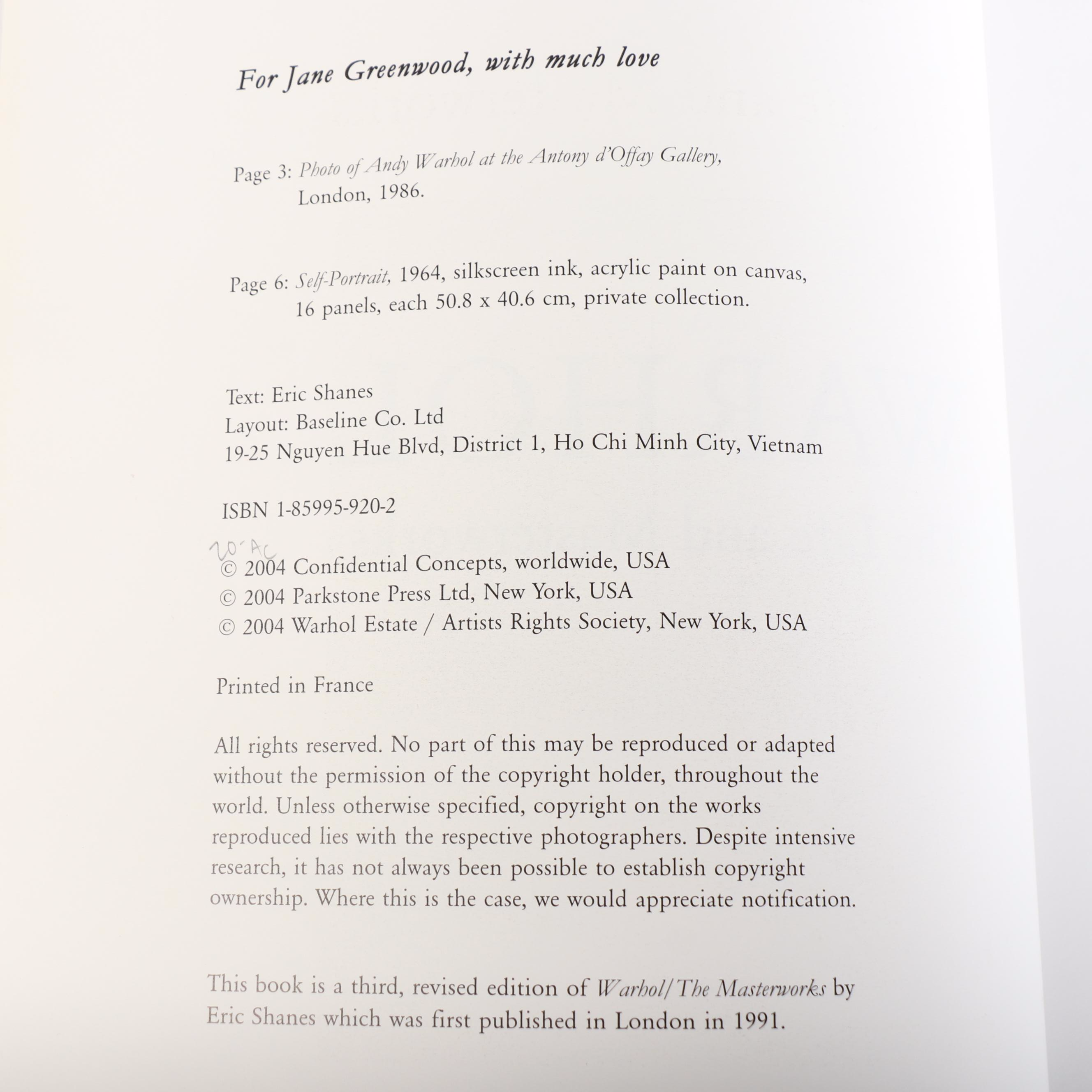 "Warhol: The Life and Masterworks" by Eric Shanes and More Warhol Books