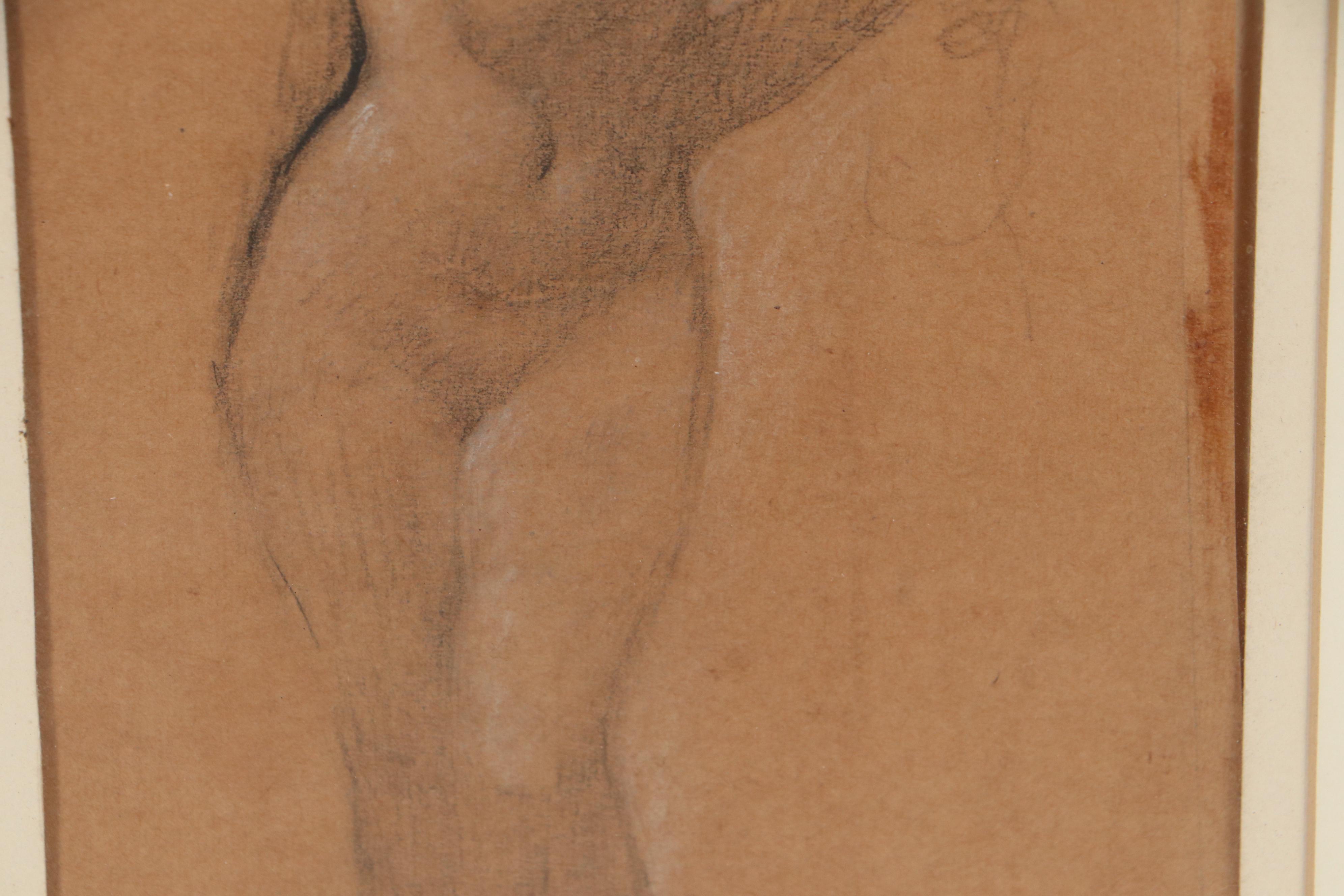 Richard Schmid Figure Drawing of Standing Female Nude