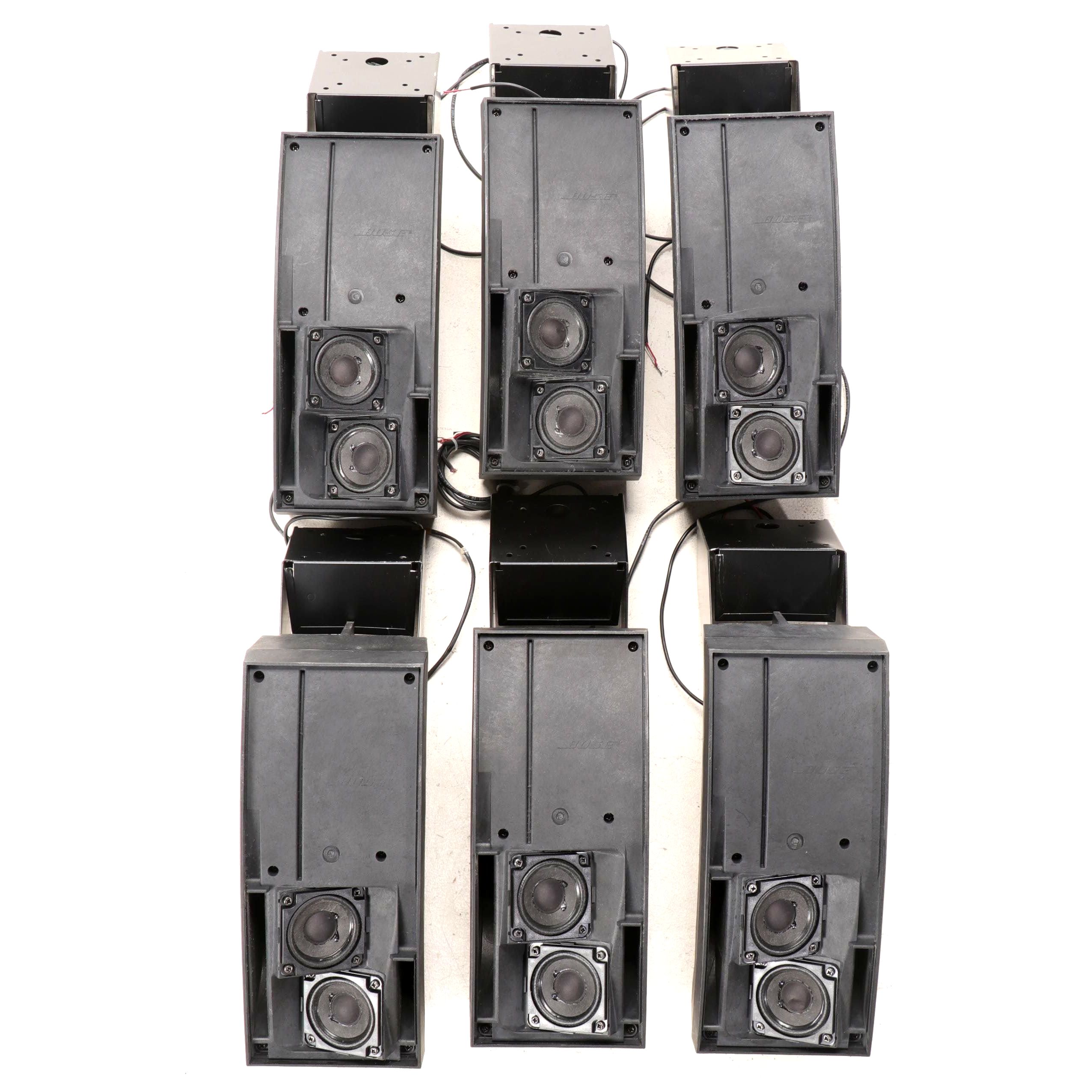 Six Bose Panaray 302A Surface-Mount Outdoor Loudspeakers, 2000s