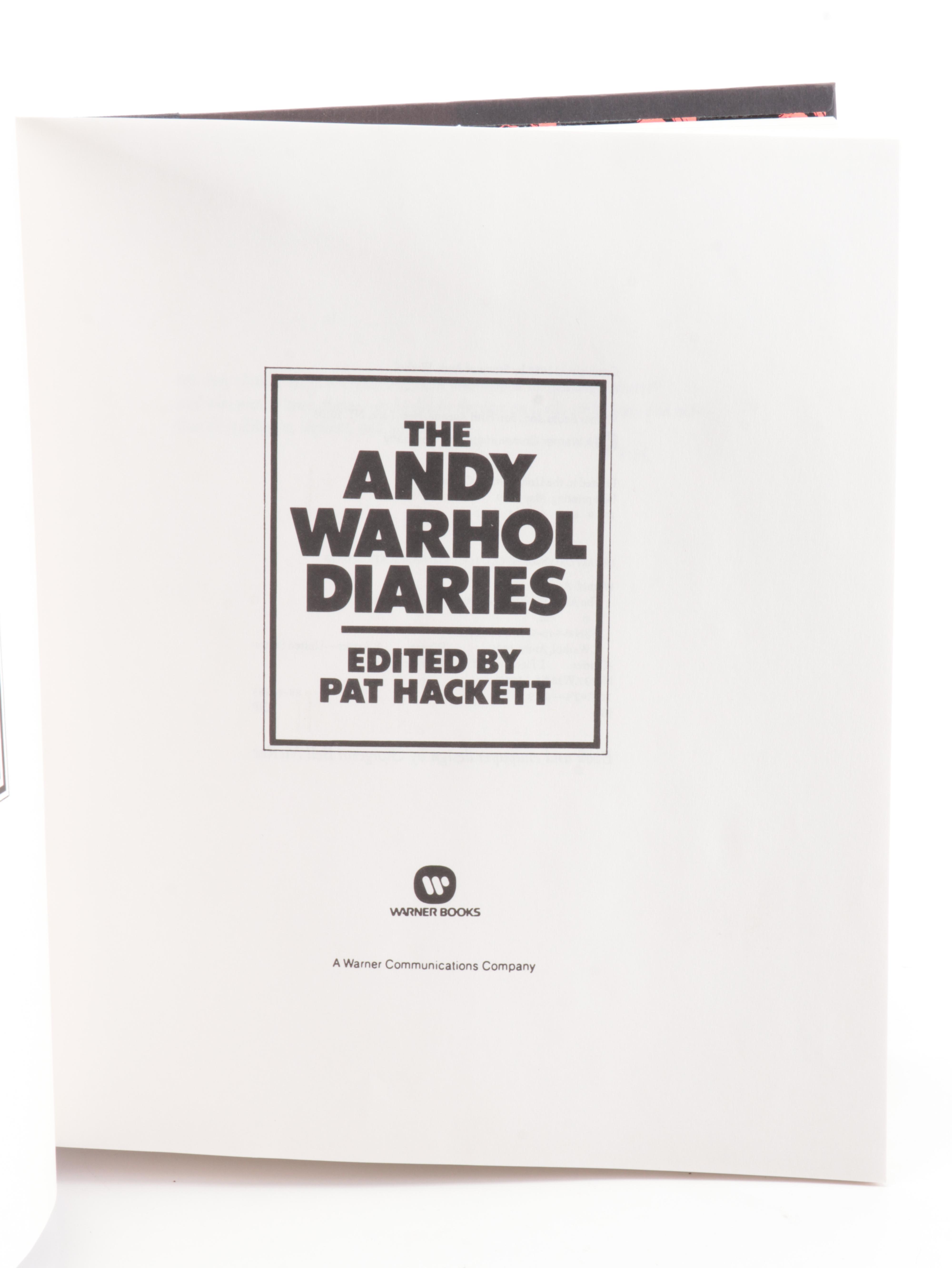 First Edition "The Andy Warhol Diaries" and More Andy Warhol Books