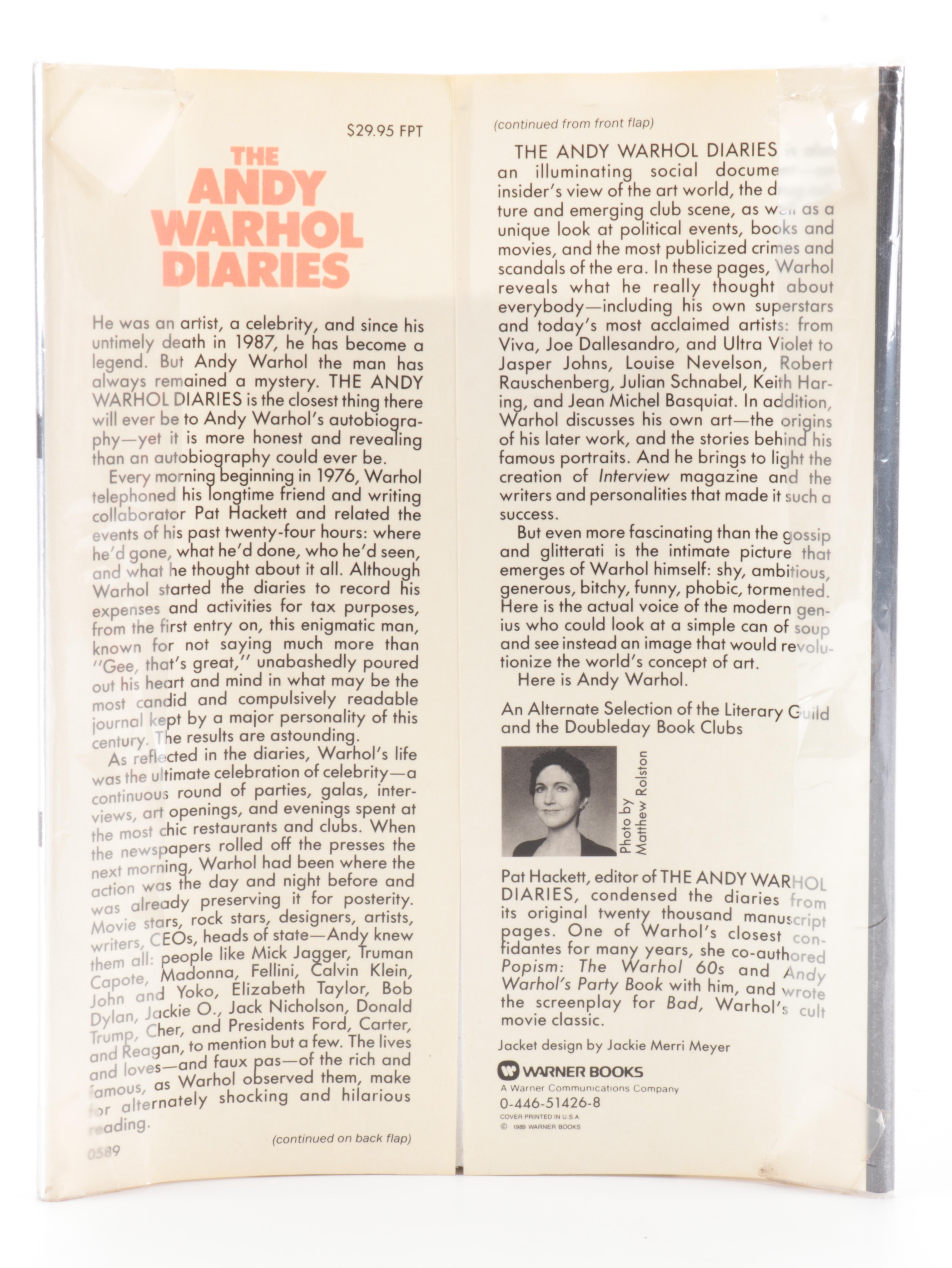 First Edition "The Andy Warhol Diaries" and More Andy Warhol Books