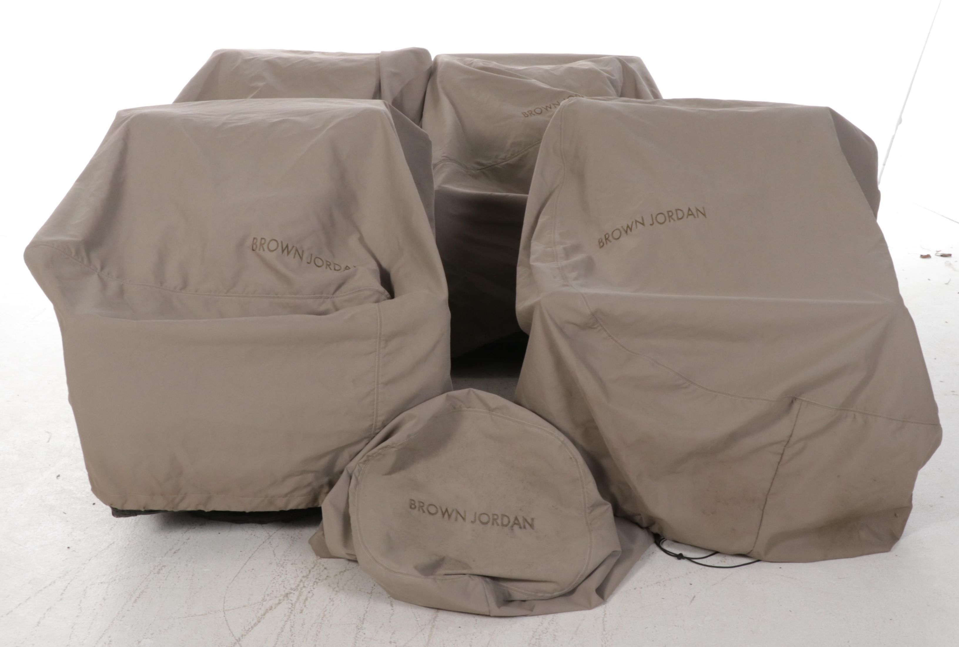 Brown Jordan "Highland" Faux Rattan Patio Furniture and Sunbrella