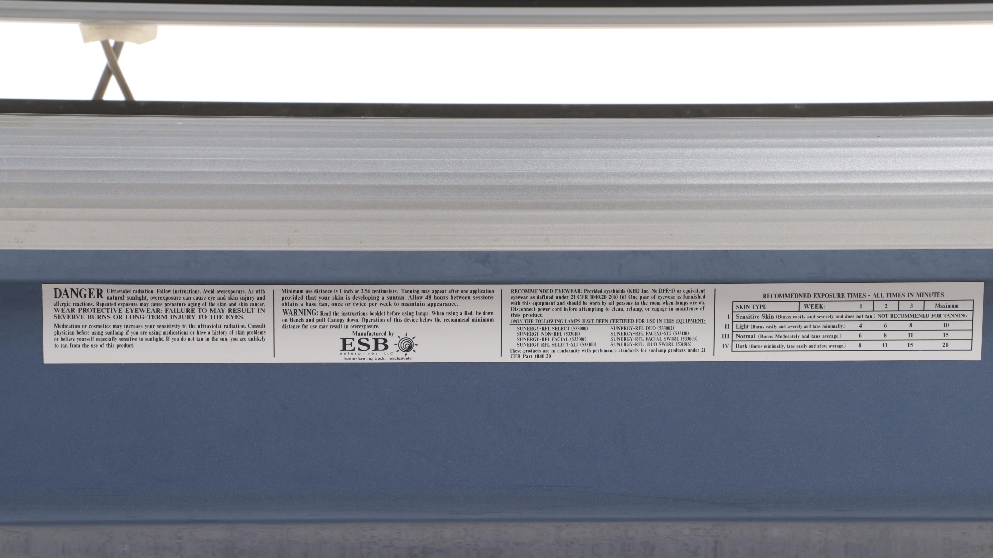 ESB Tanning Bed with NMB Fans