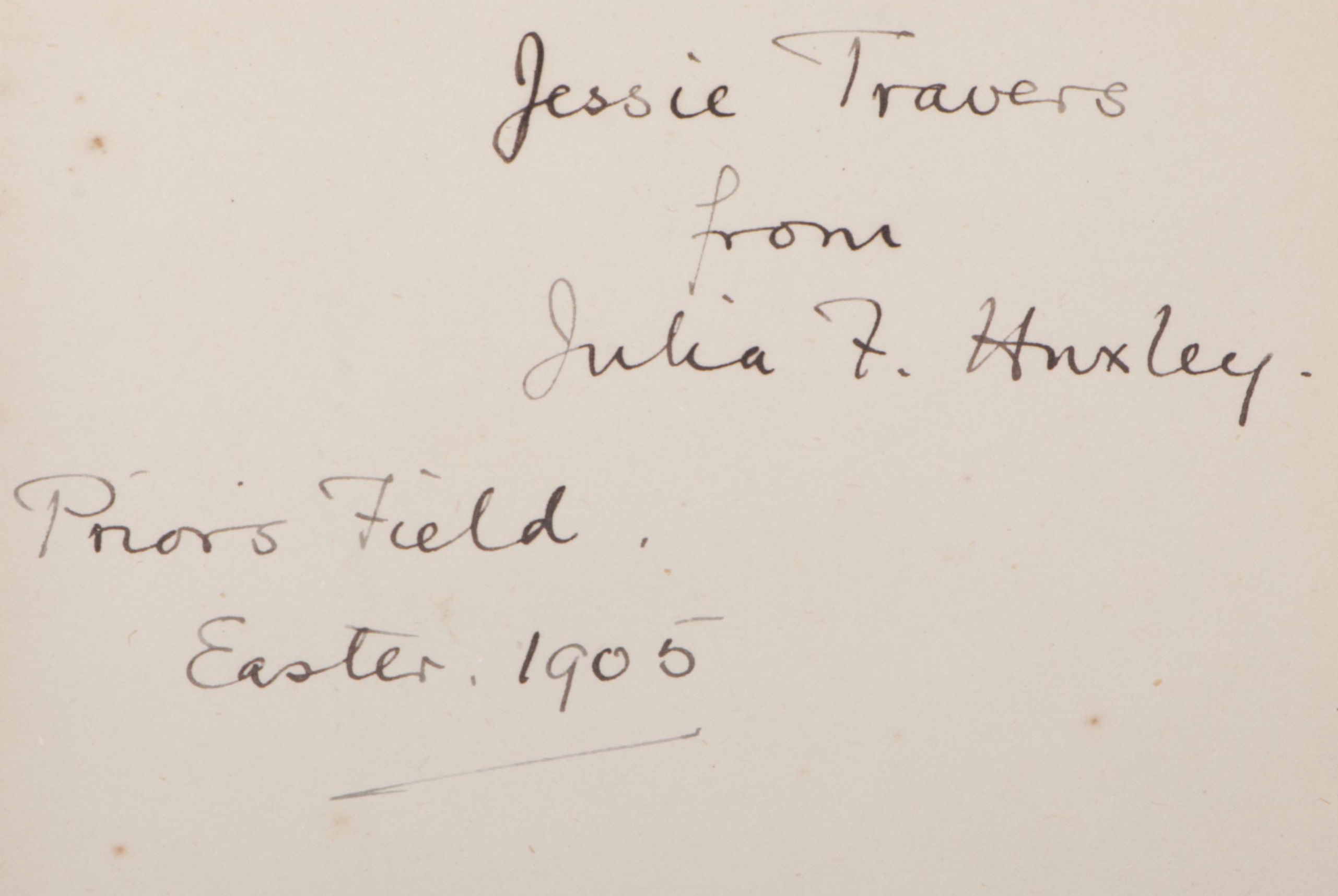 Julia Huxley Signed "Underwoods" by Robert Louis Stevenson, 1903
