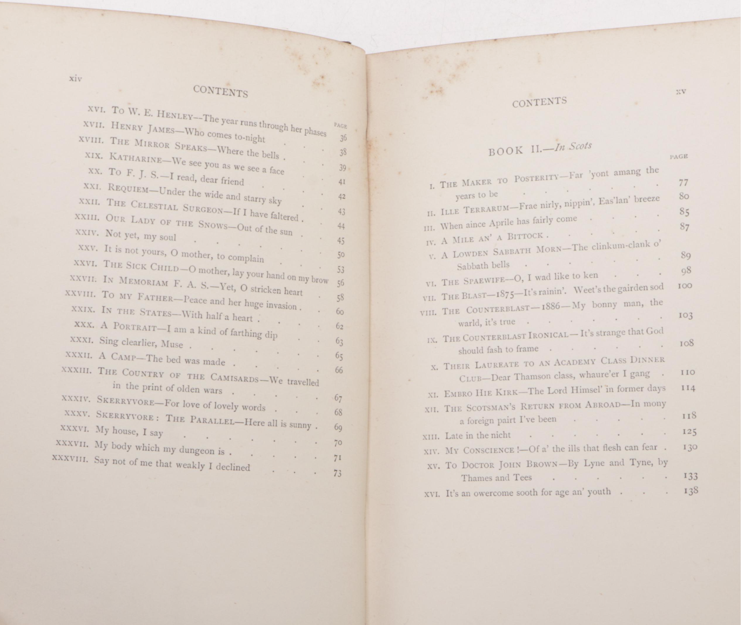 Julia Huxley Signed "Underwoods" by Robert Louis Stevenson, 1903